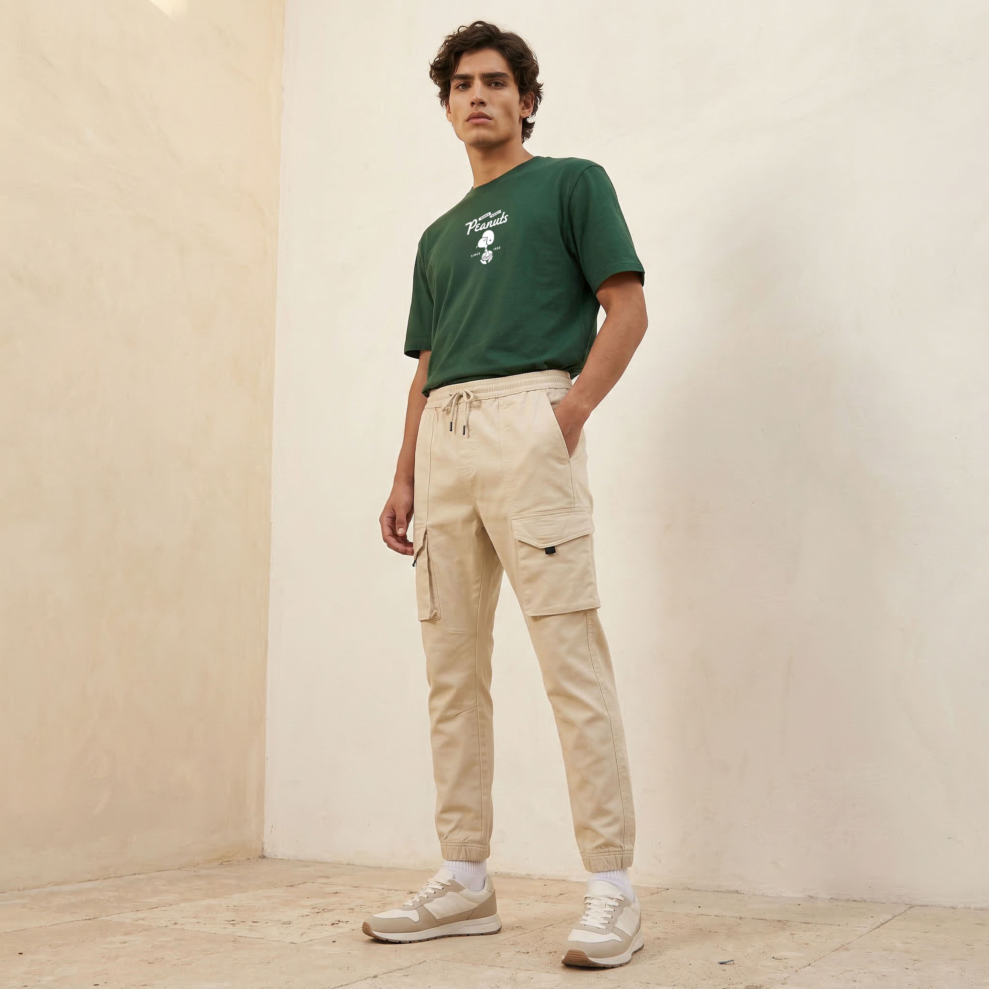 Men Regular Fit Cargo Trousers-men-clothing-bottoms-trousersandchinos-trousers-image-3