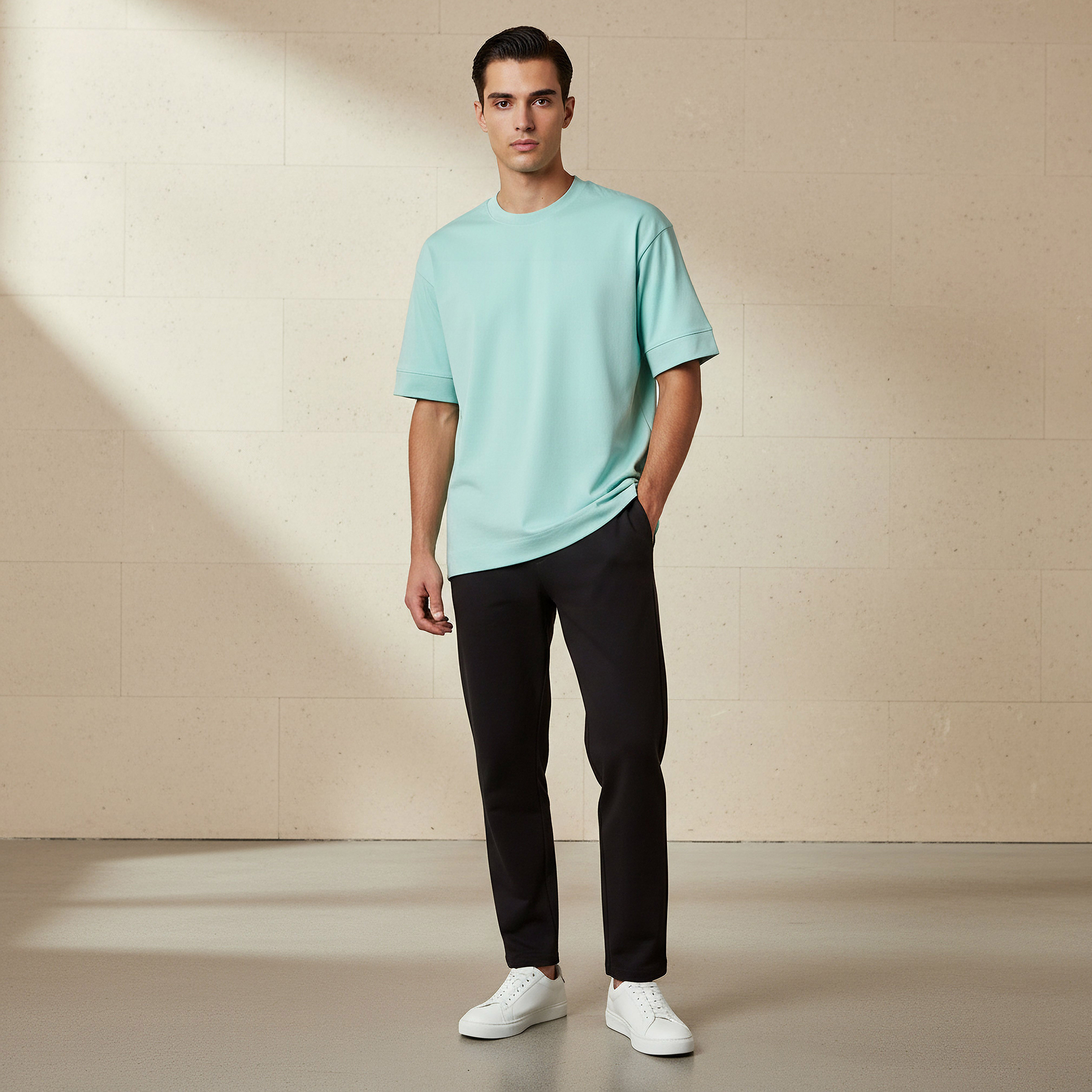 Men Boxy Crew Neck Short Sleeves T-shirt-men-clothing-tshirtsandpolos-tshirts-image-2