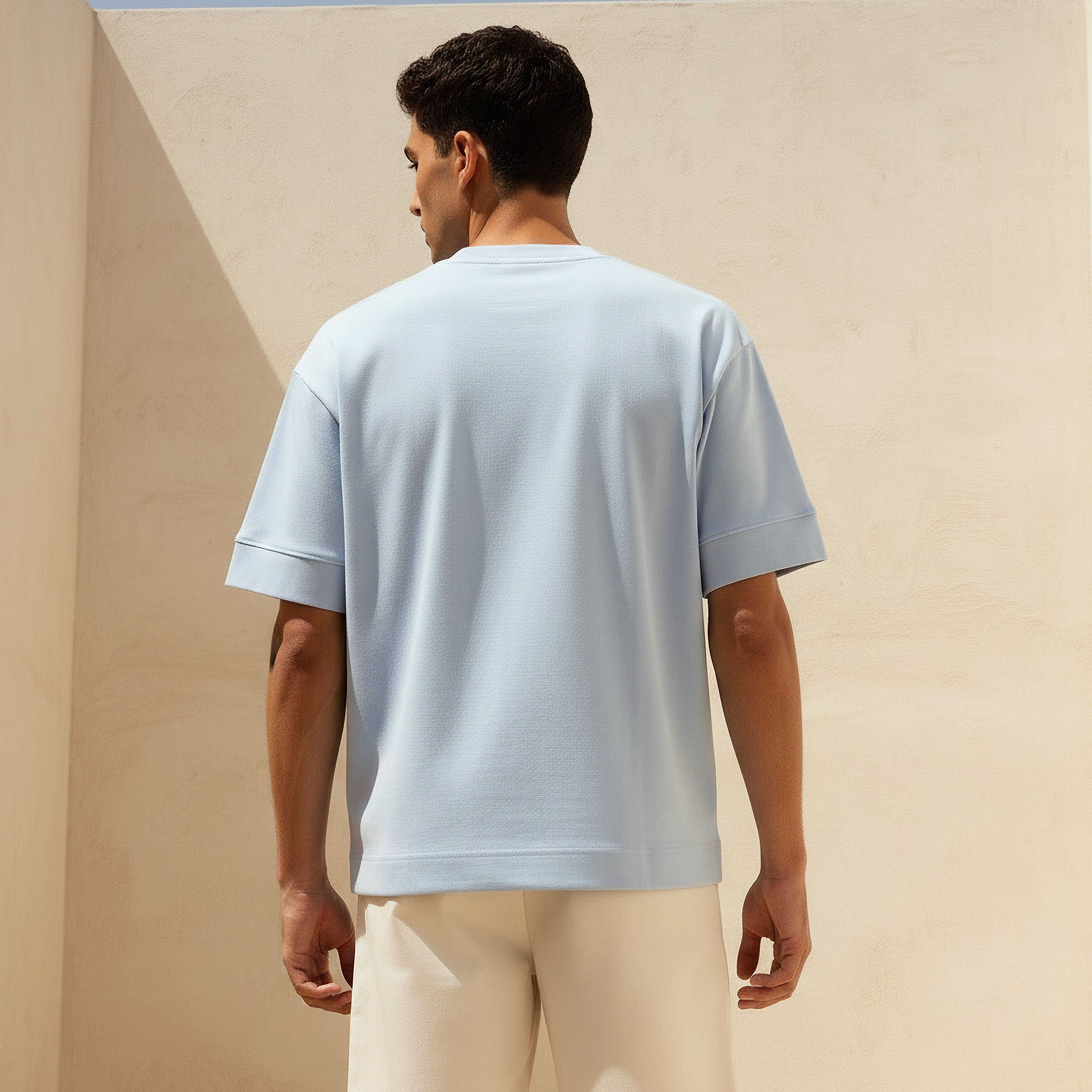 تيشيرت بوكسي رجالي برقبة ضيقة وأكمام قصيرة-men-clothing-tshirtsandpolos-tshirts-image-4