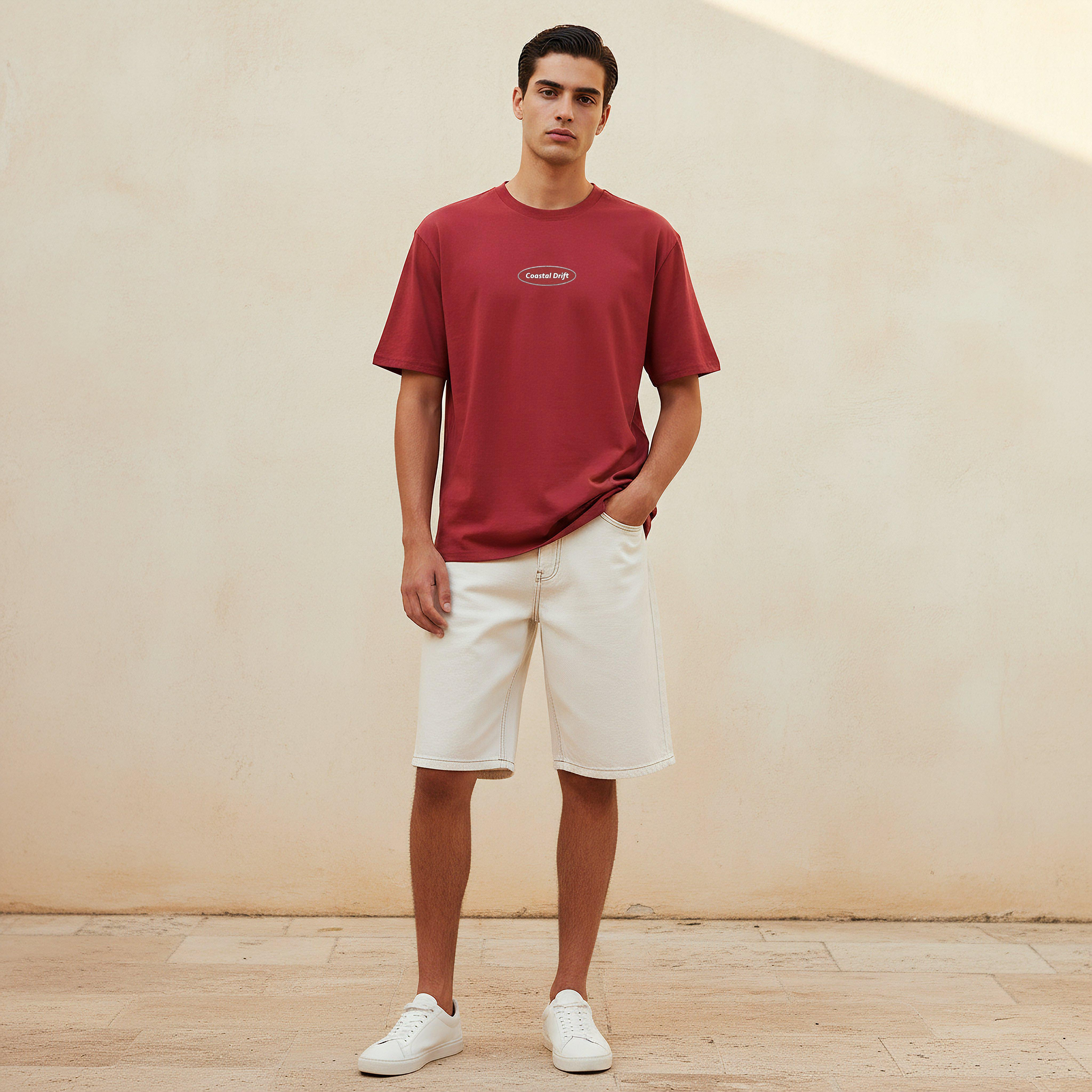 تيشيرت بقصة عادية وياقة ضيقة وأكمام قصيرة وطبعات للرجال-men-clothing-tshirtsandpolos-tshirts-image-3