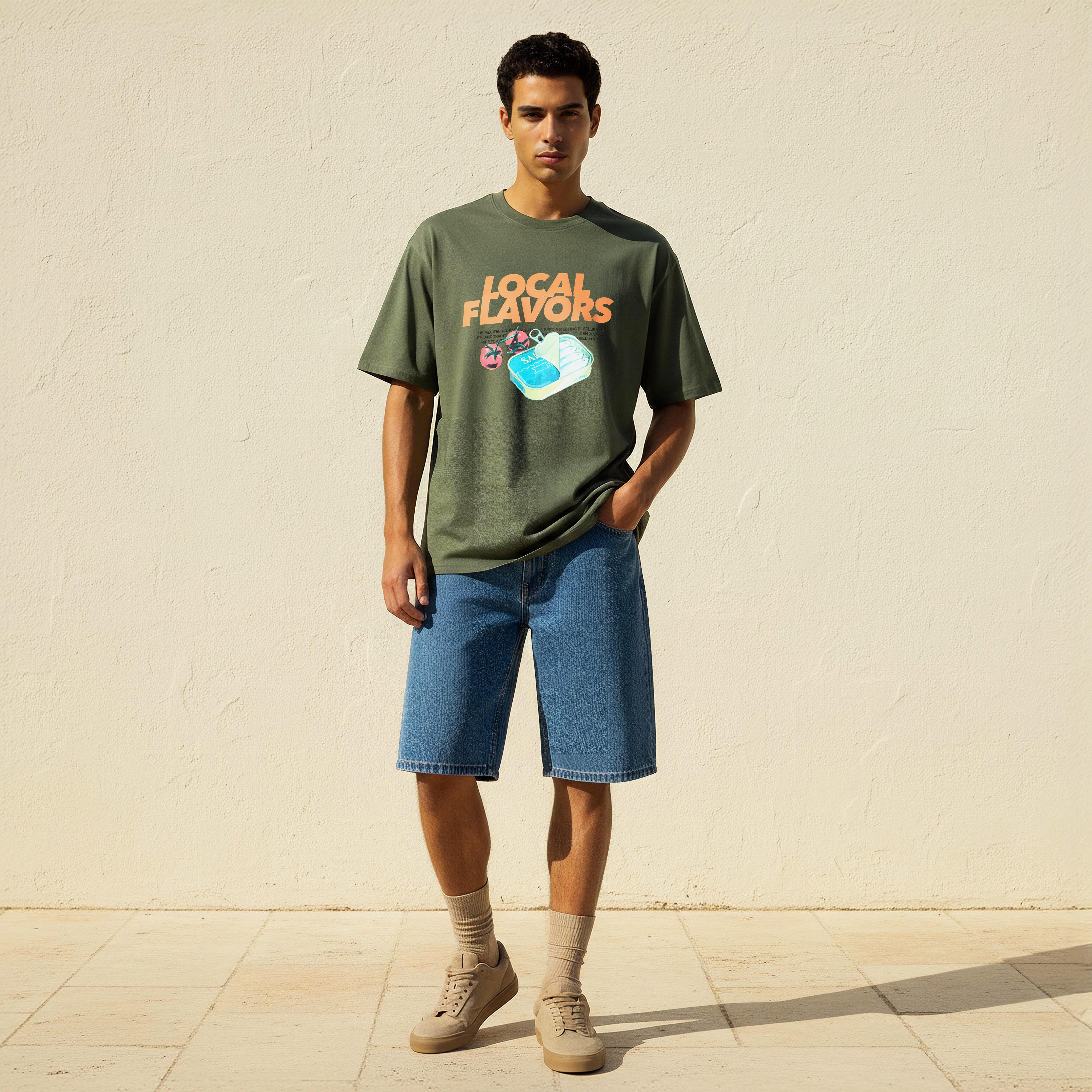 تيشيرت رجالي بطبعات جرافيك وياقة ضيقة وقصة عادية وأكمام قصيرة-men-clothing-tshirtsandpolos-tshirts-image-3