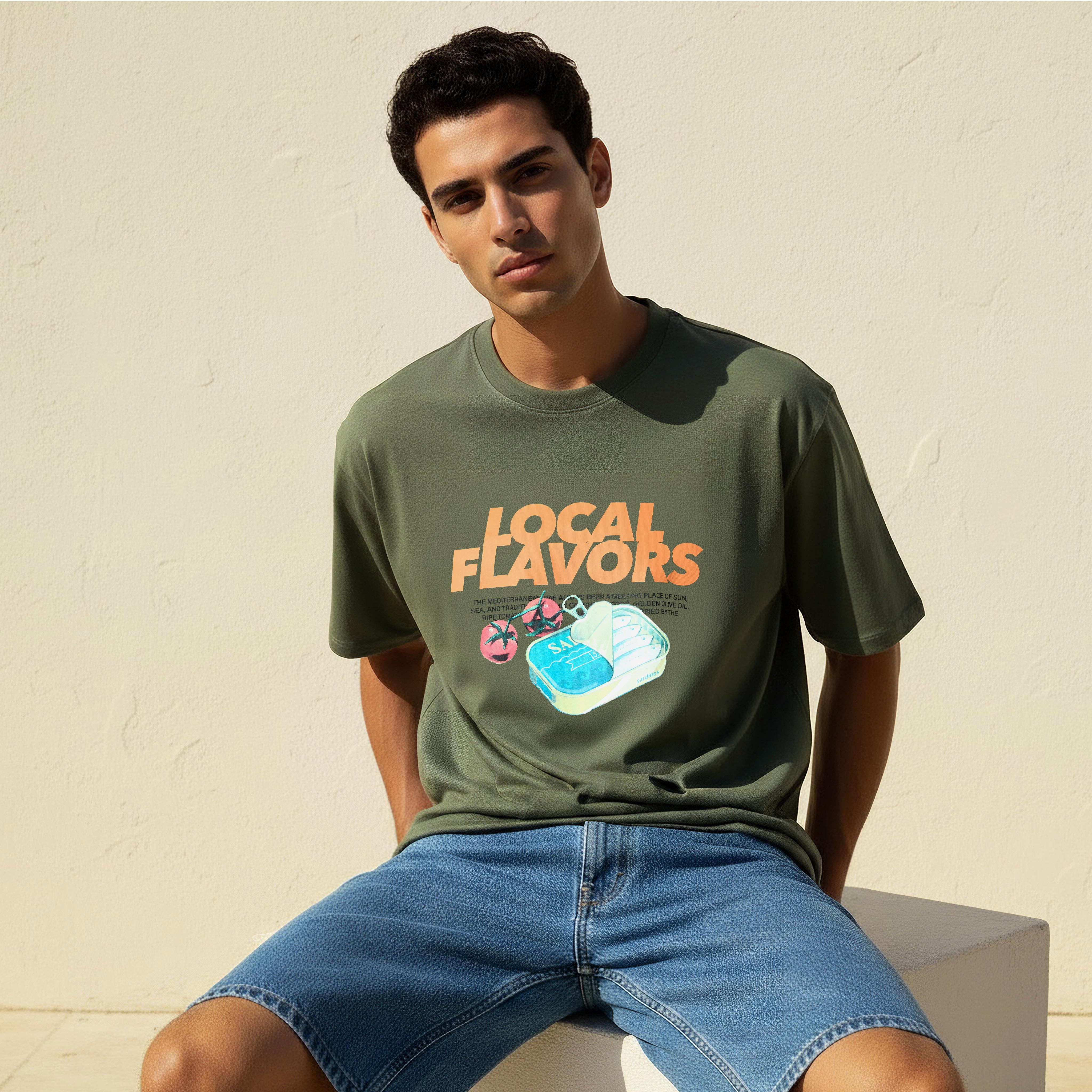 تيشيرت رجالي بطبعات جرافيك وياقة ضيقة وقصة عادية وأكمام قصيرة-men-clothing-tshirtsandpolos-tshirts-image-6