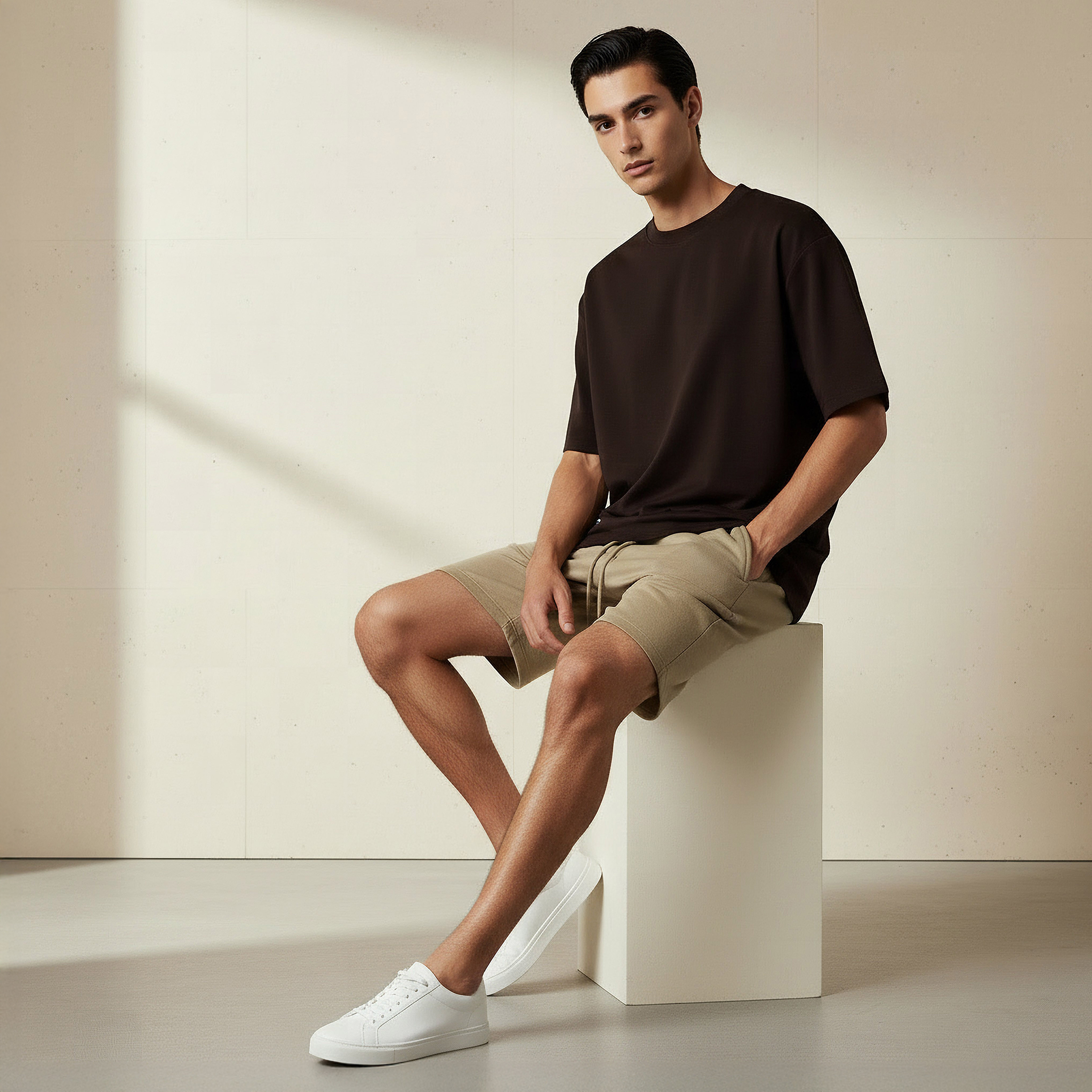 Men Regular Fit Crew Neck Short Sleeve T-shirt-men-clothing-coordsets-image-3