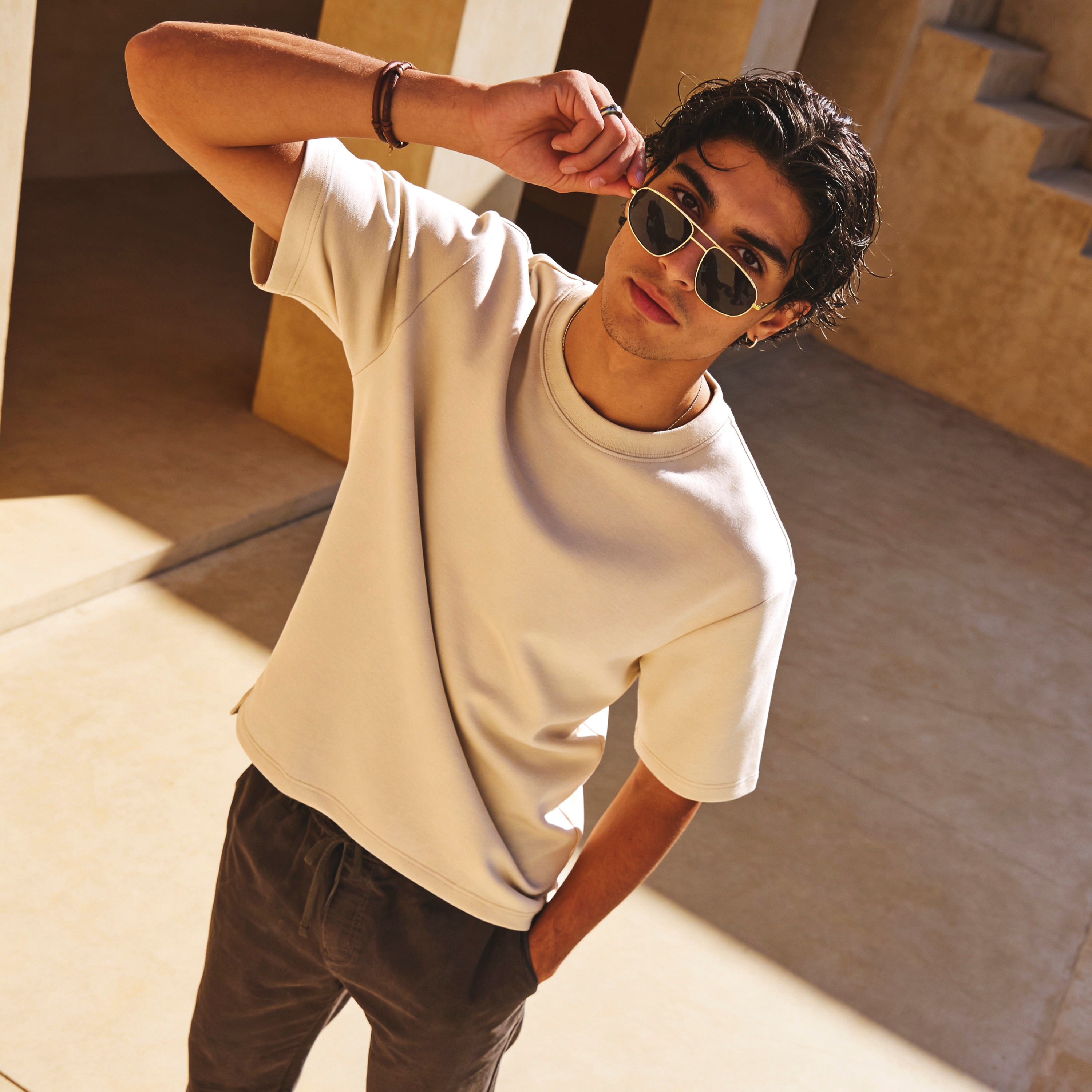 Men Regular Fit Crew Neck Short Sleeve T-shirt-men-clothing-coordsets-image-1