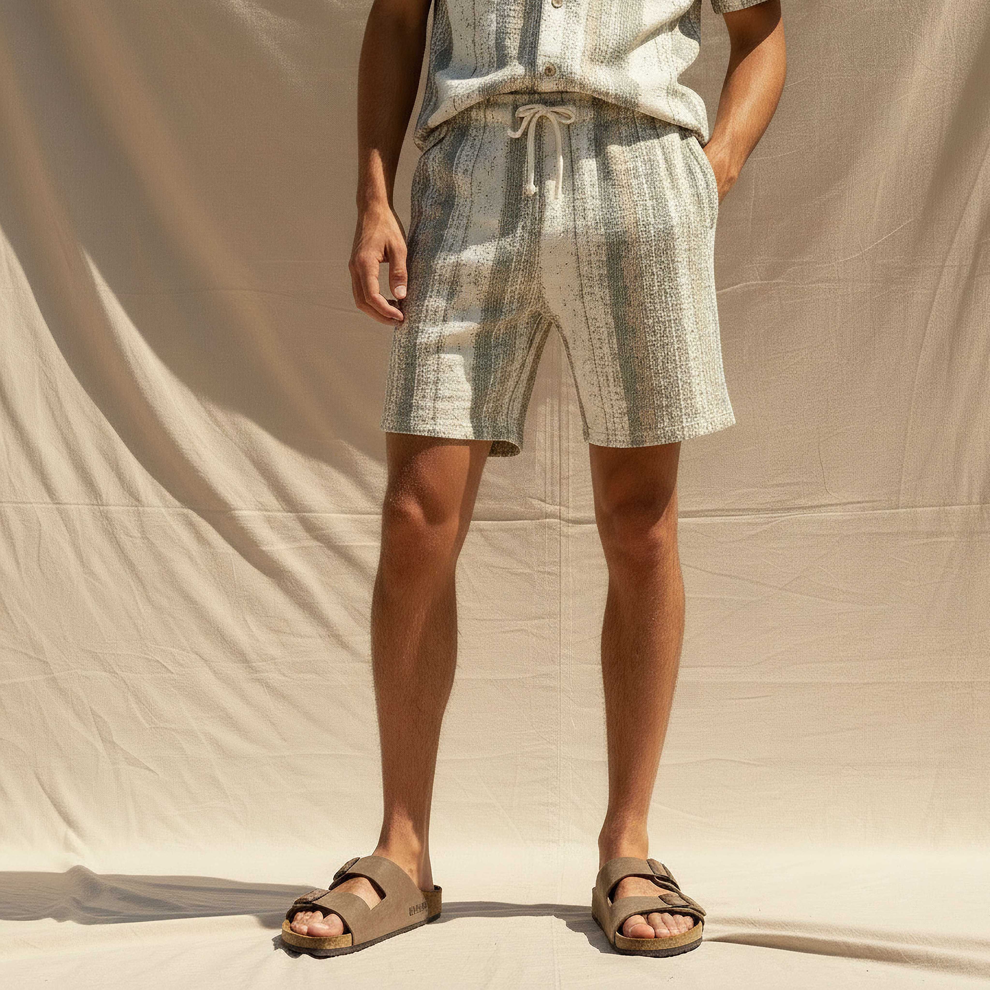 شورت جاكار بخصر مطاطي وقصة عادية من سبلاش يوث-men-clothing-bottoms-shorts-image-1