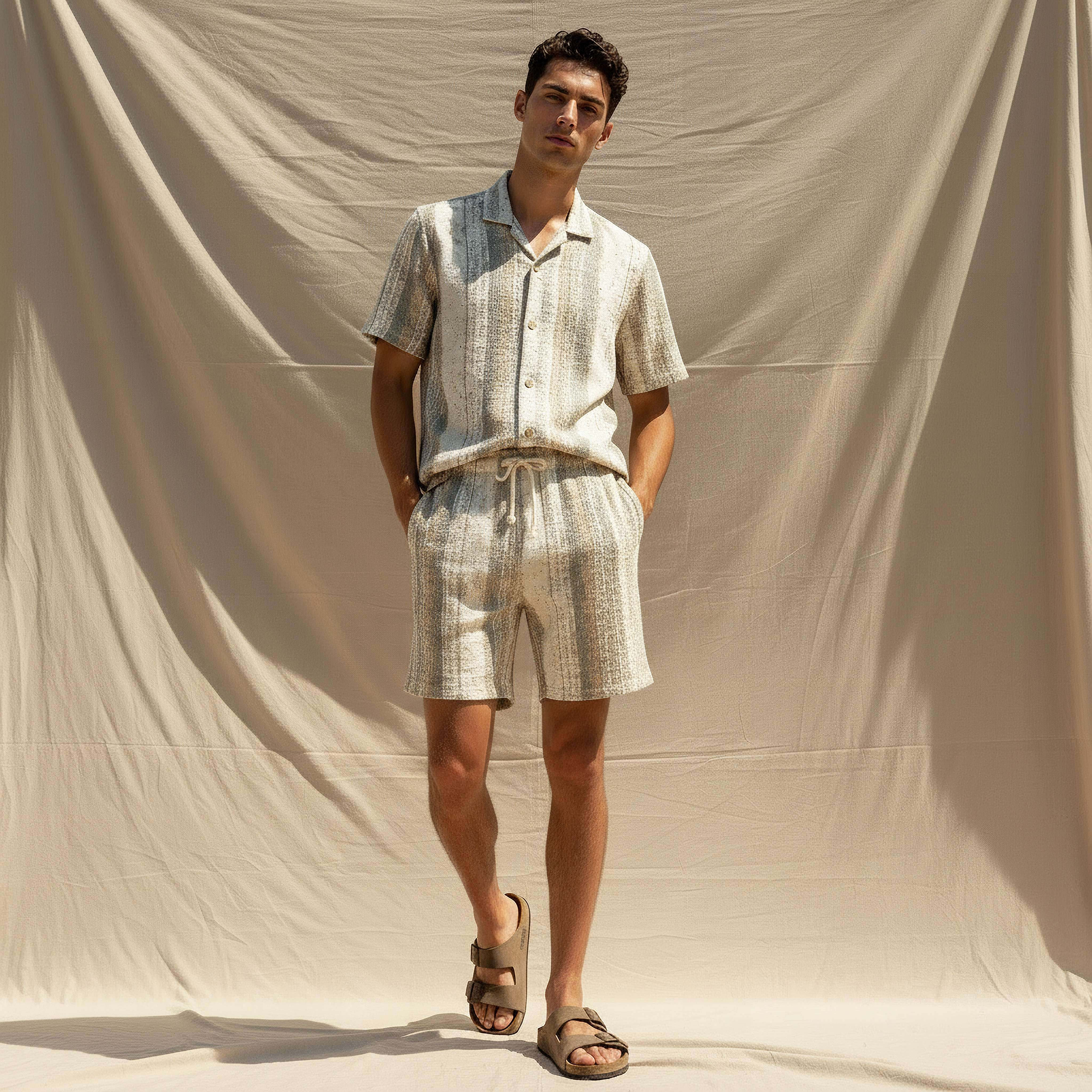 شورت جاكار بخصر مطاطي وقصة عادية من سبلاش يوث-men-clothing-bottoms-shorts-image-3