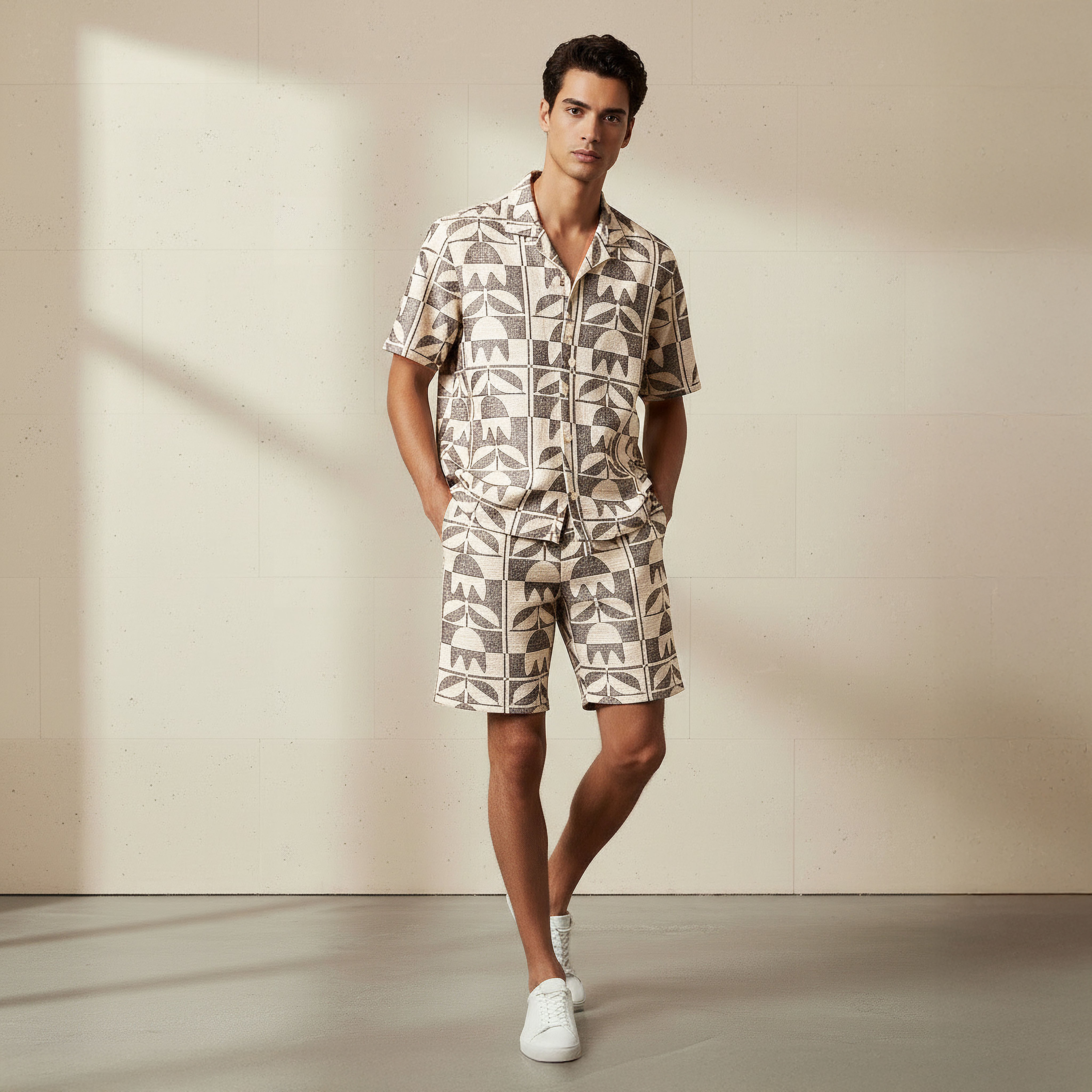 شورت رجالي جاكار بقصة عادية-men-clothing-bottoms-shorts-image-2