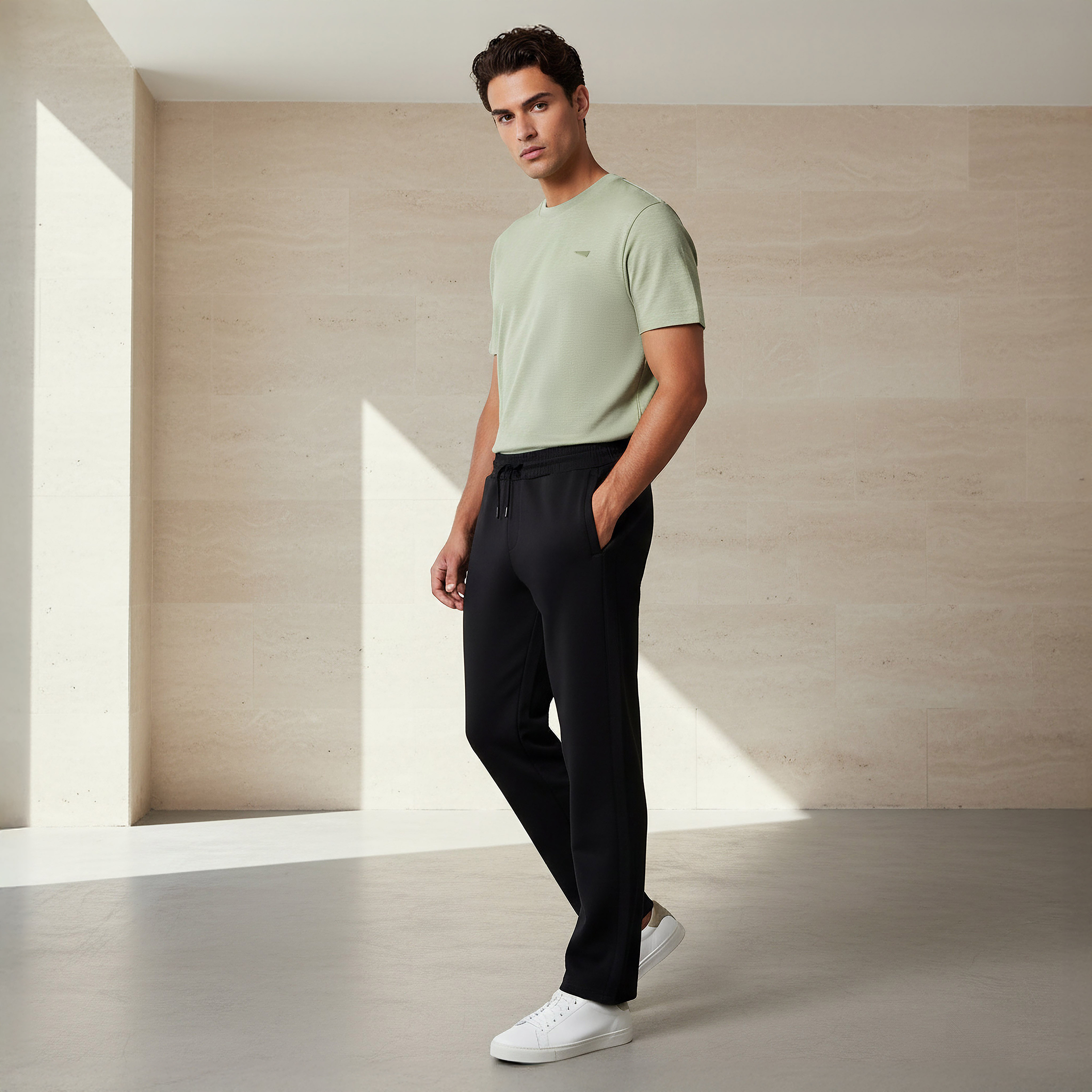 بنطلون رياضي إنترلوك بقصة مريحة للرجال-men-clothing-bottoms-joggers-image-3