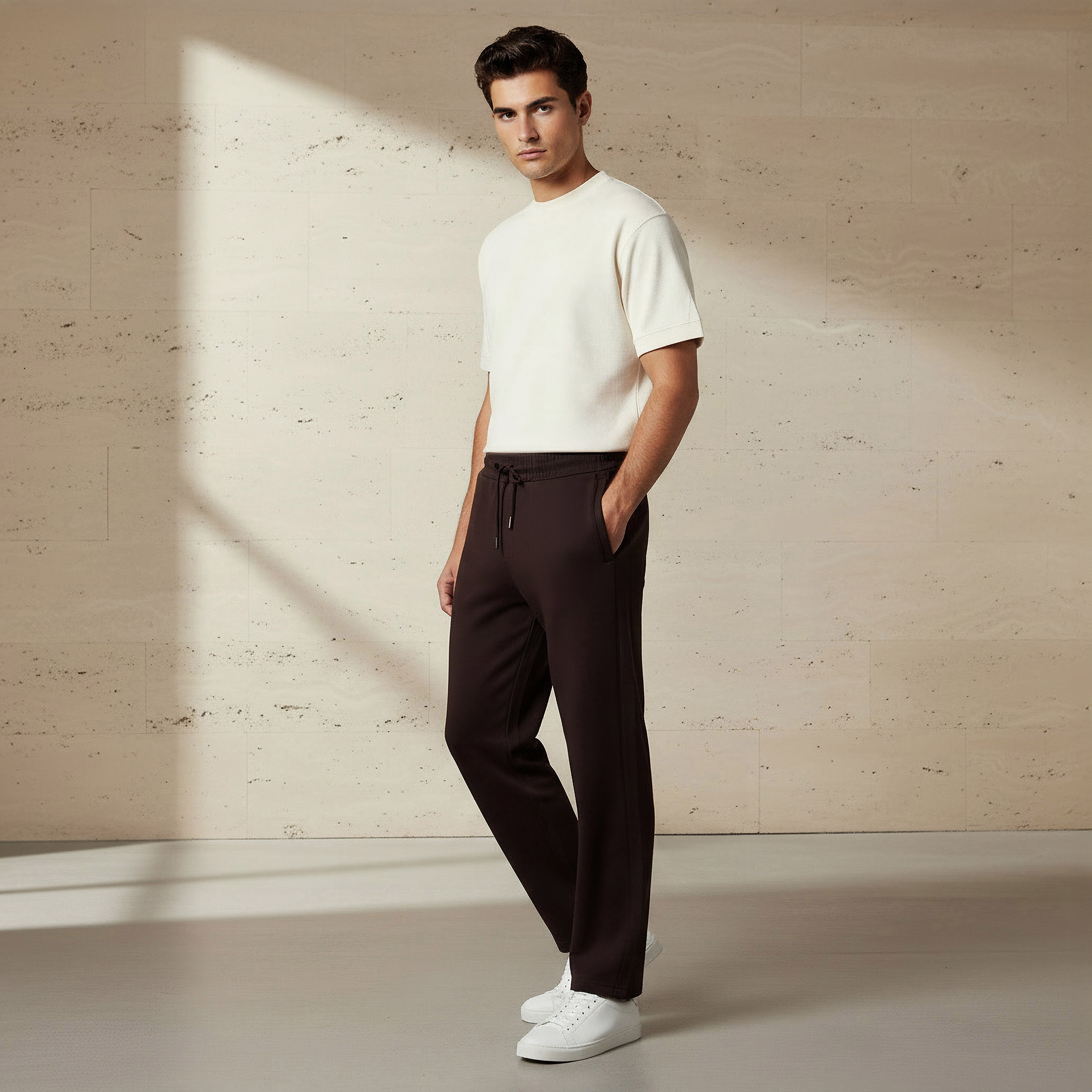 بنطلون رياضي إنترلوك بقصة مريحة للرجال-men-clothing-bottoms-joggers-image-3