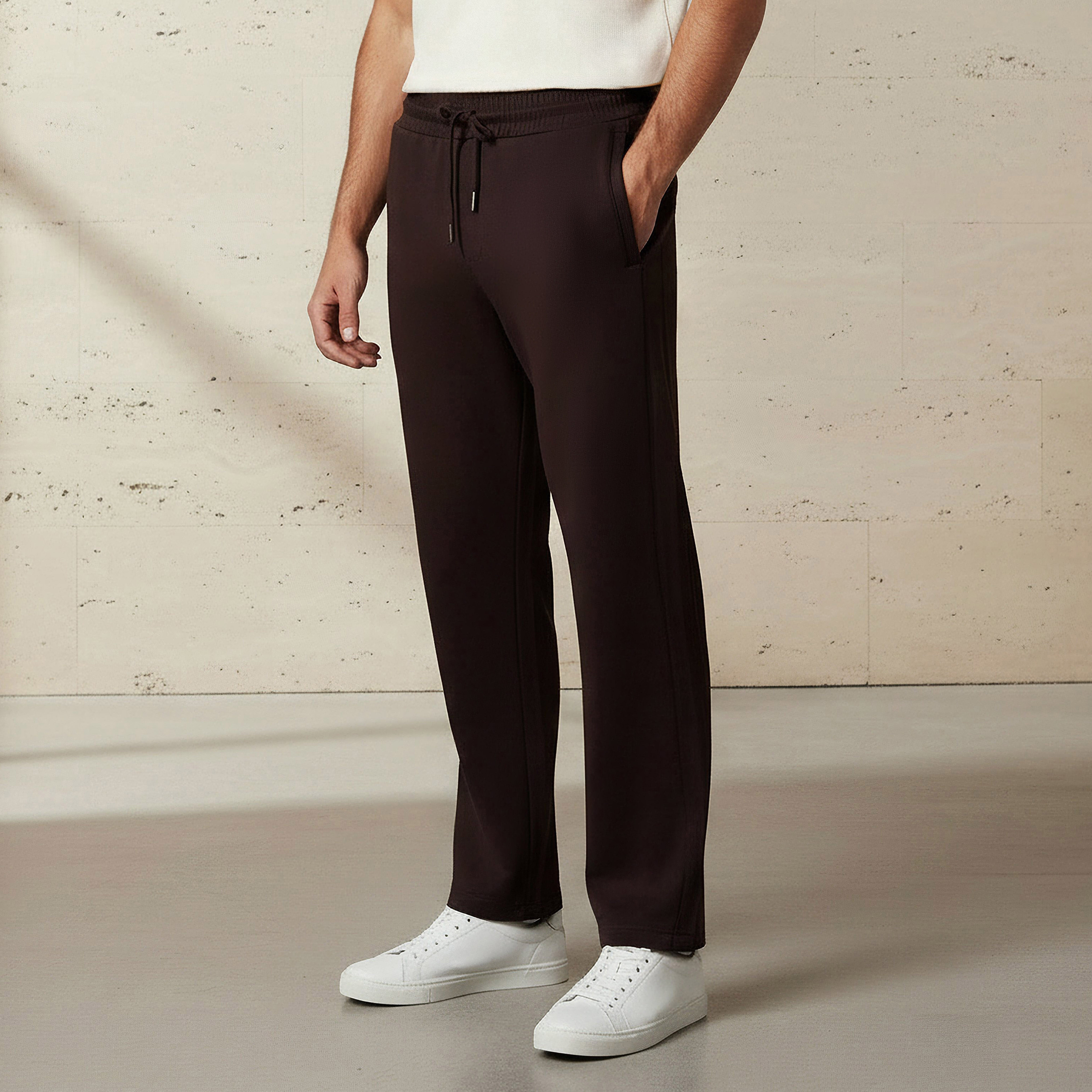 بنطلون رياضي إنترلوك بقصة مريحة للرجال-men-clothing-bottoms-joggers-image-5