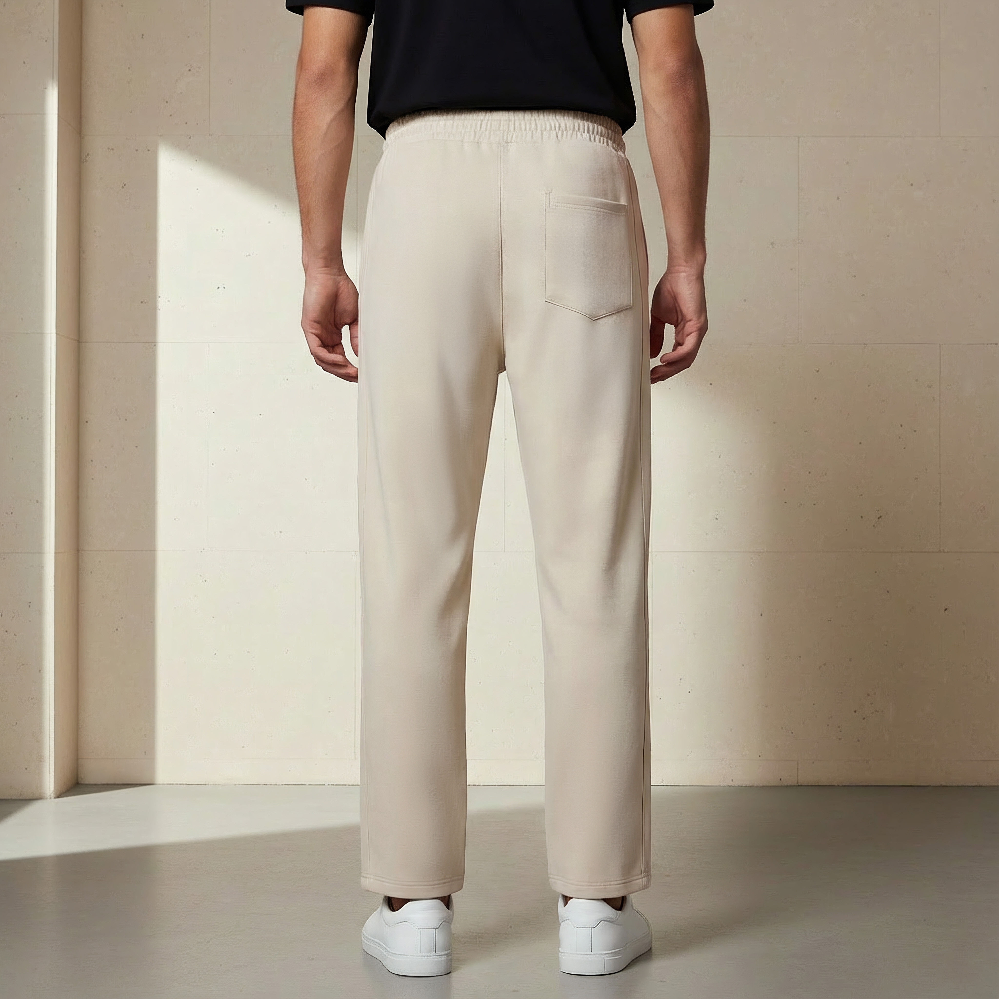 بنطلون رياضي إنترلوك بقصة مريحة للرجال-men-clothing-bottoms-joggers-image-2