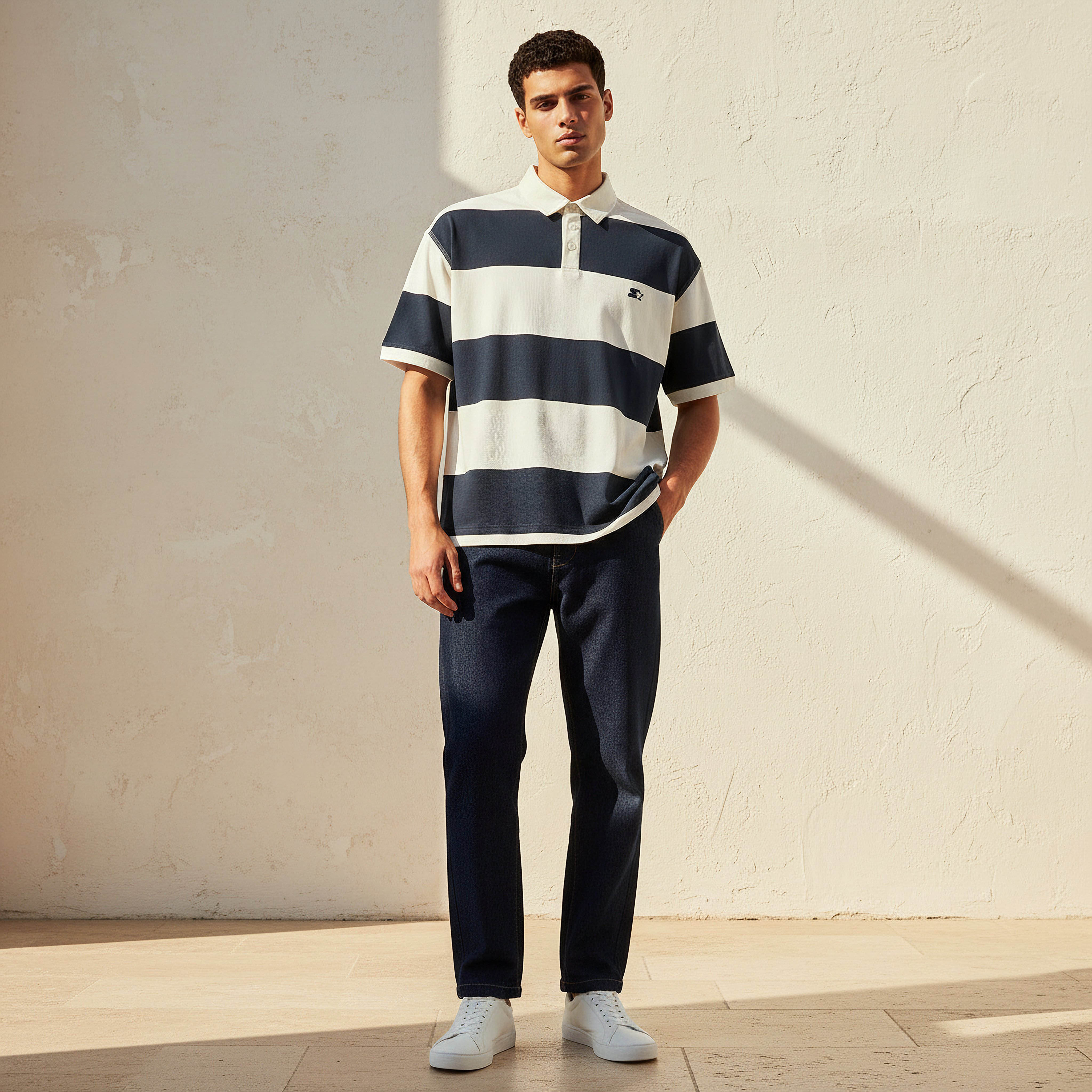 Starter Men Regular Fit Collared Short Sleeves Striped Polo T-shirt-men-clothing-tshirtsandpolos-tshirts-image-3