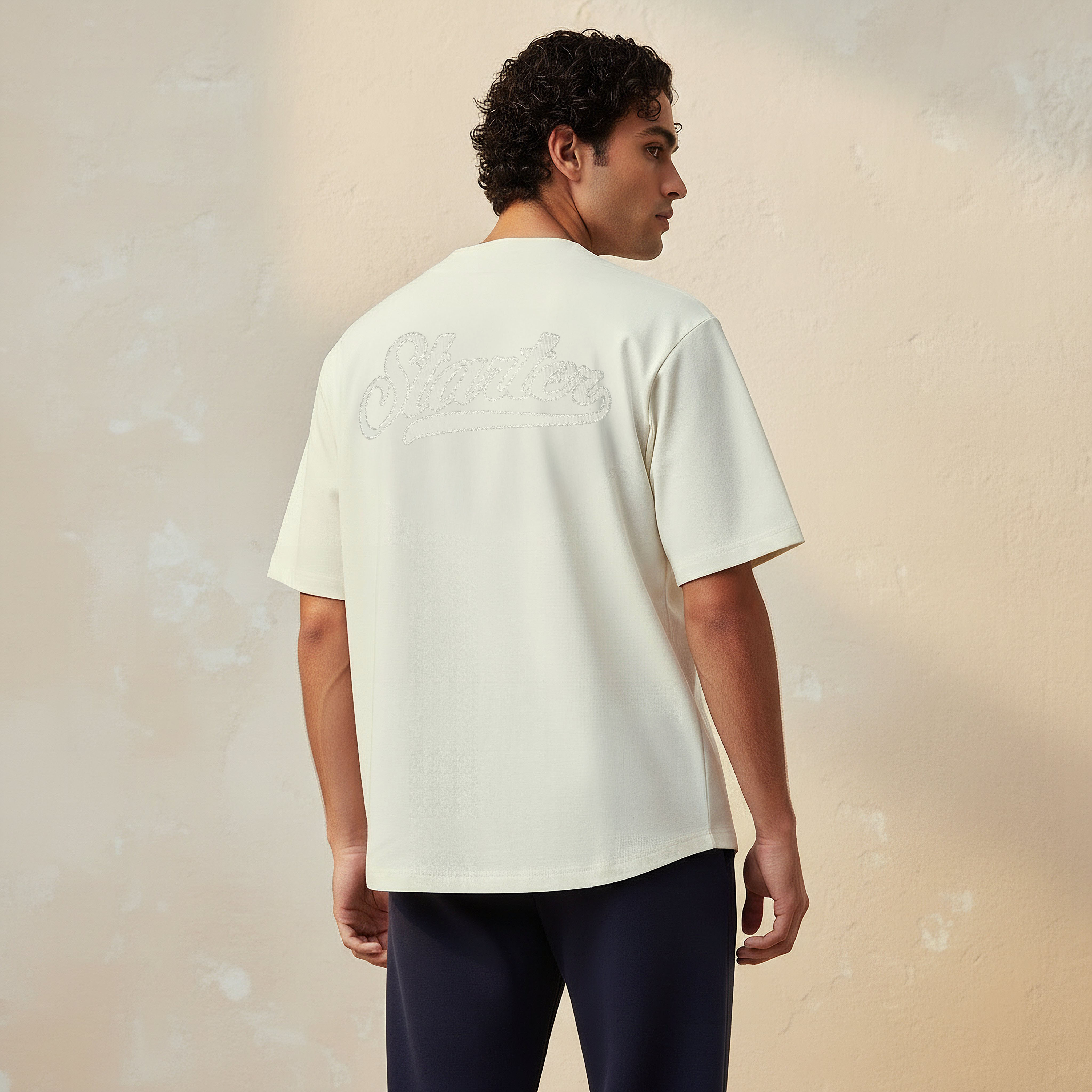Men Regular Fit V-neck Embroidered Short Sleeves Baseball Shirt-men-clothing-shirts-image-4