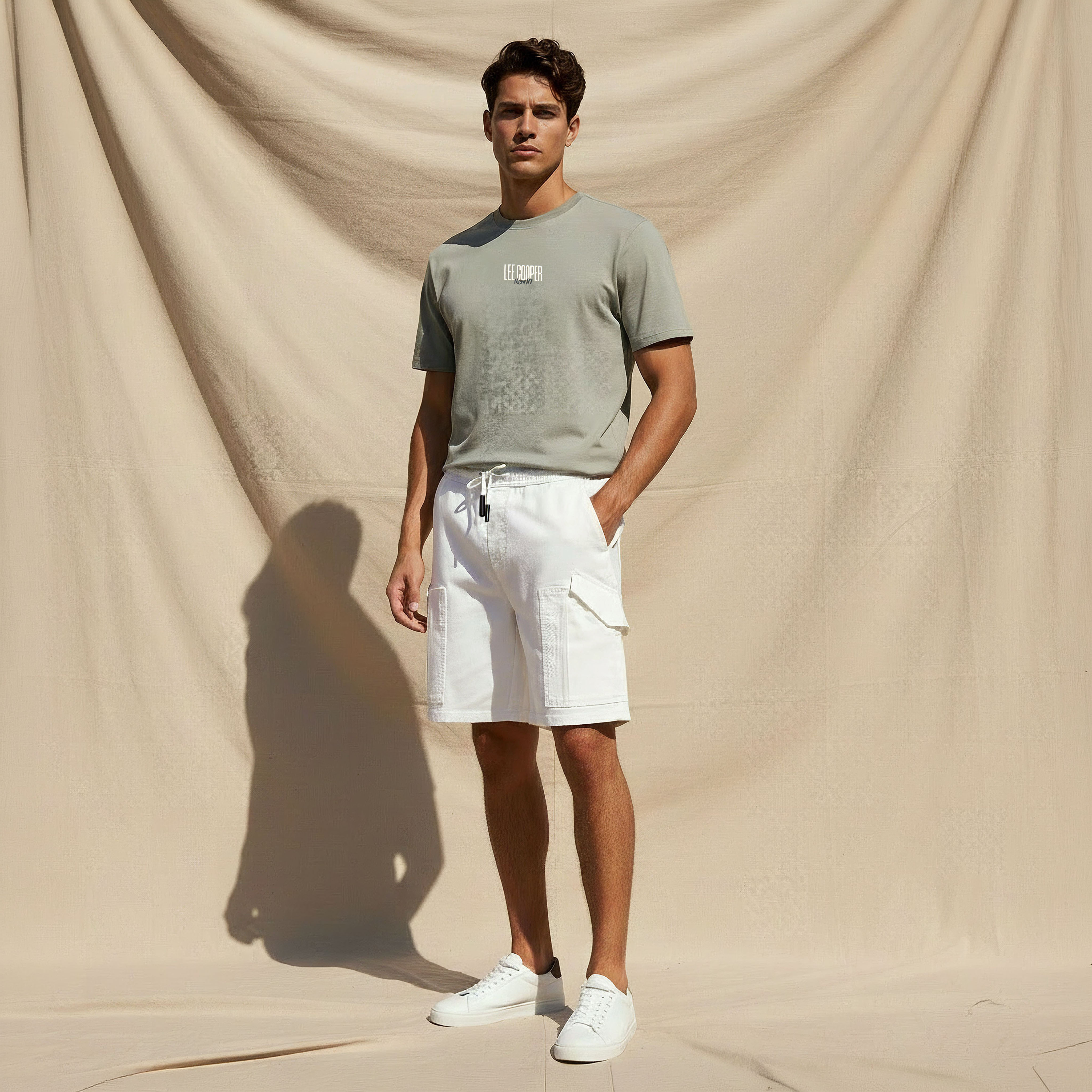 Men Regular Fit Cargo Shorts-men-clothing-bottoms-shorts-image-3