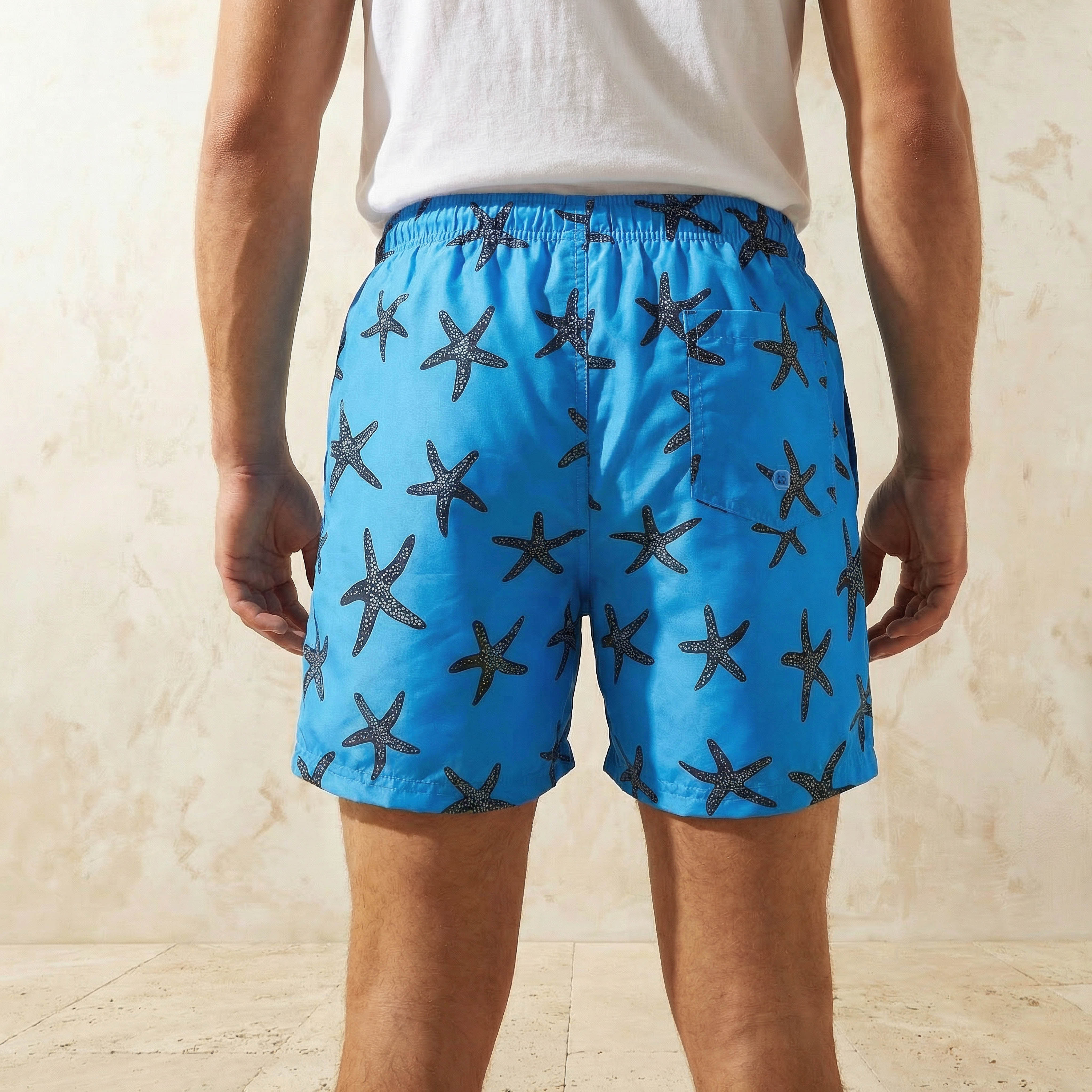 Men Starfish Print Swim Shorts-men-clothing-swimandbeach-shorts-image-4