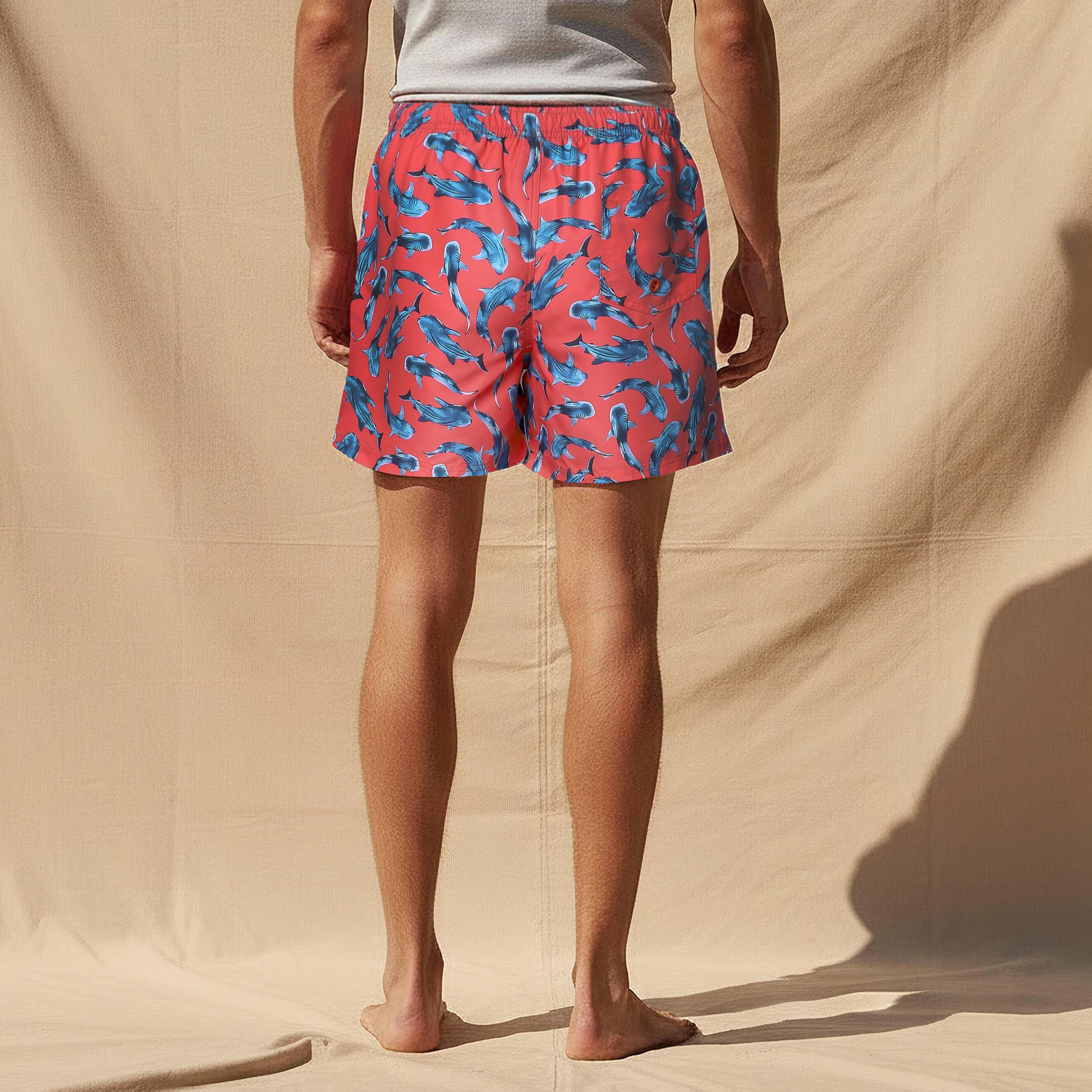 Men Shark Print Swim Shorts-men-clothing-swimandbeach-shorts-image-4
