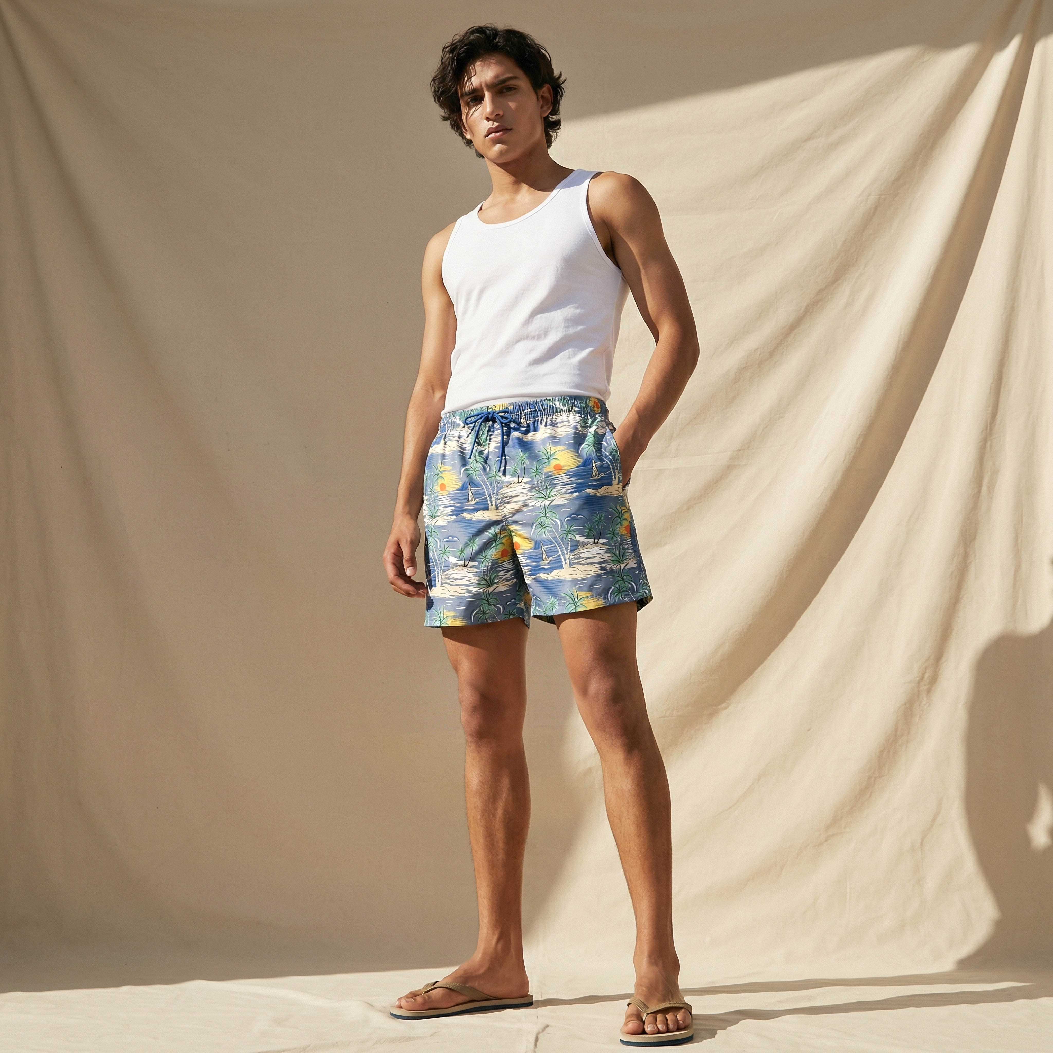 Men Tropical Print Swim Shorts-PROMO_SP_KSA_4_BUY2FORSAR79_130625-image-1