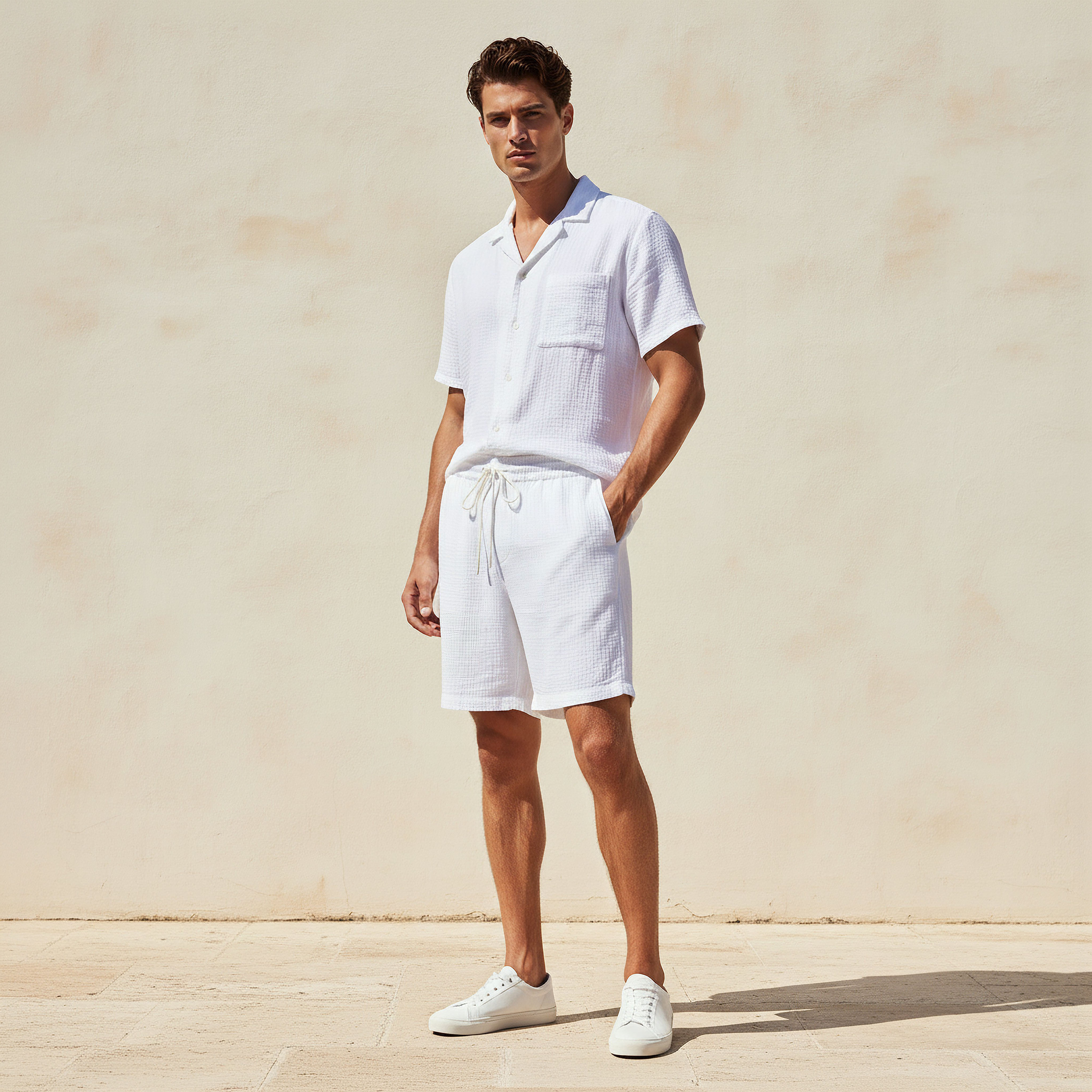 شورت بقصة عادية ورباط إغلاق للرجال-men-clothing-bottoms-shorts-image-3