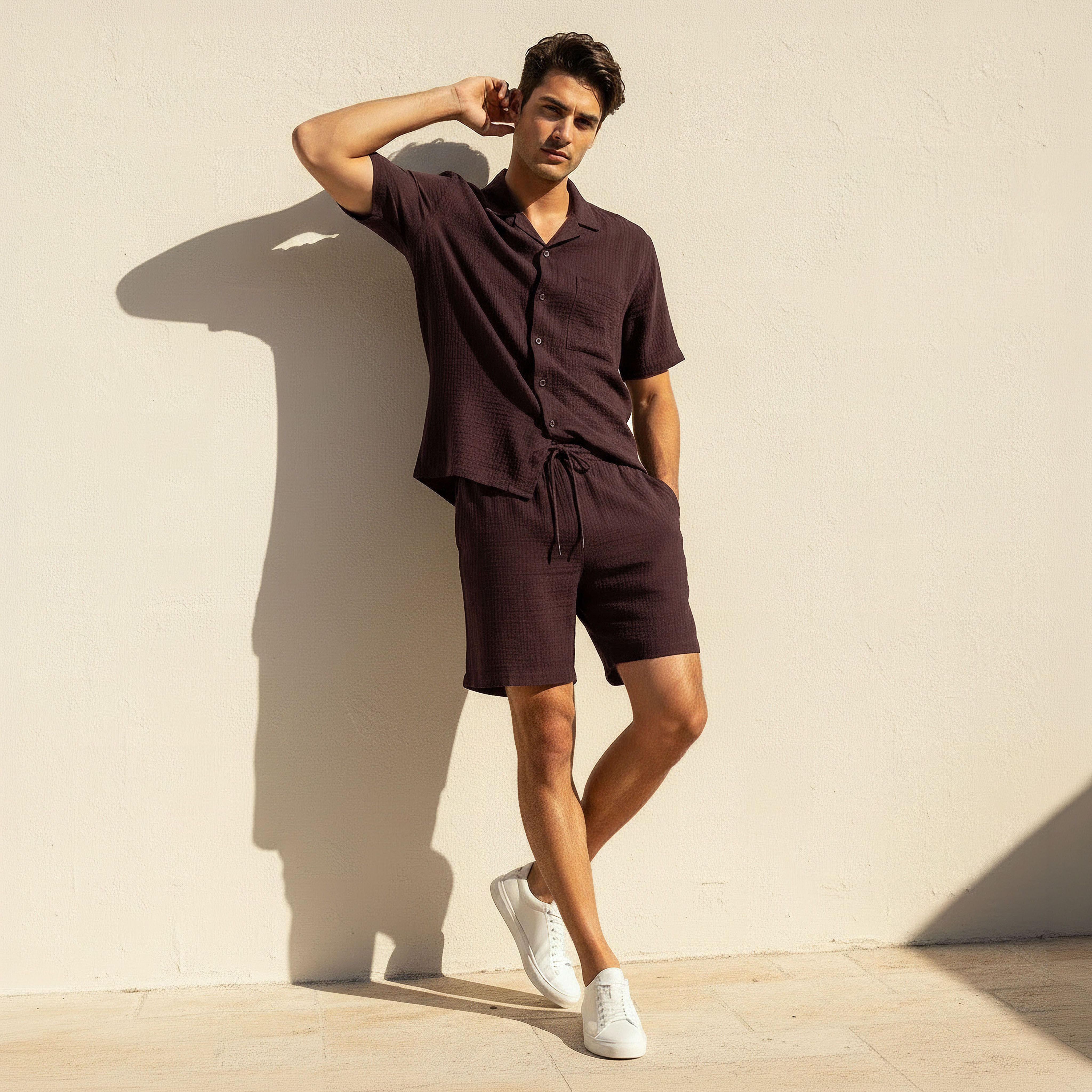 شورت بقصة عادية ورباط إغلاق للرجال-men-clothing-bottoms-shorts-image-2