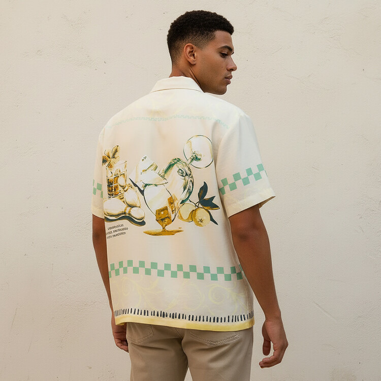 Splash Youth Camp Collar Printed Short Sleeves Shirt-men-clothing-shirts-image-4