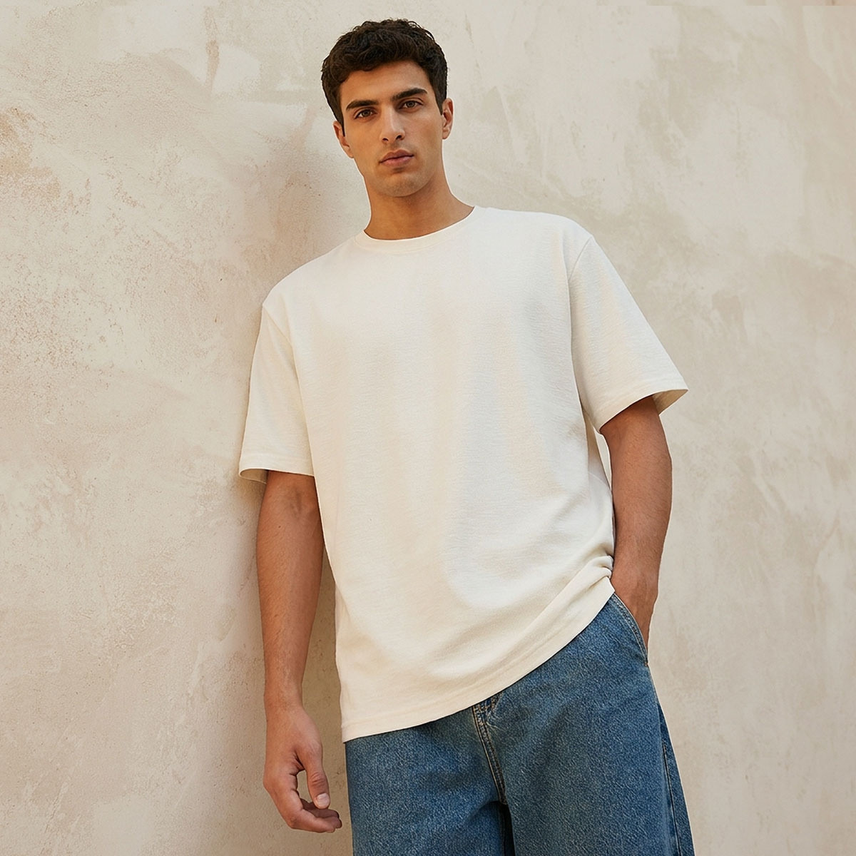 Splash Youth Regular Fit Crew Neck Short Sleeves Jacquard Textured T-shirt-men-clothing-tshirtsandpolos-tshirts-image-1