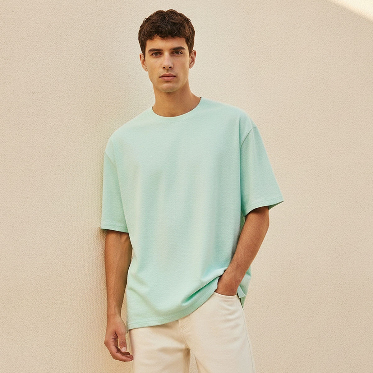Splash Youth Regular Fit Crew Neck Short Sleeves Jacquard Textured T-shirt-men-clothing-tshirtsandpolos-tshirts-image-1