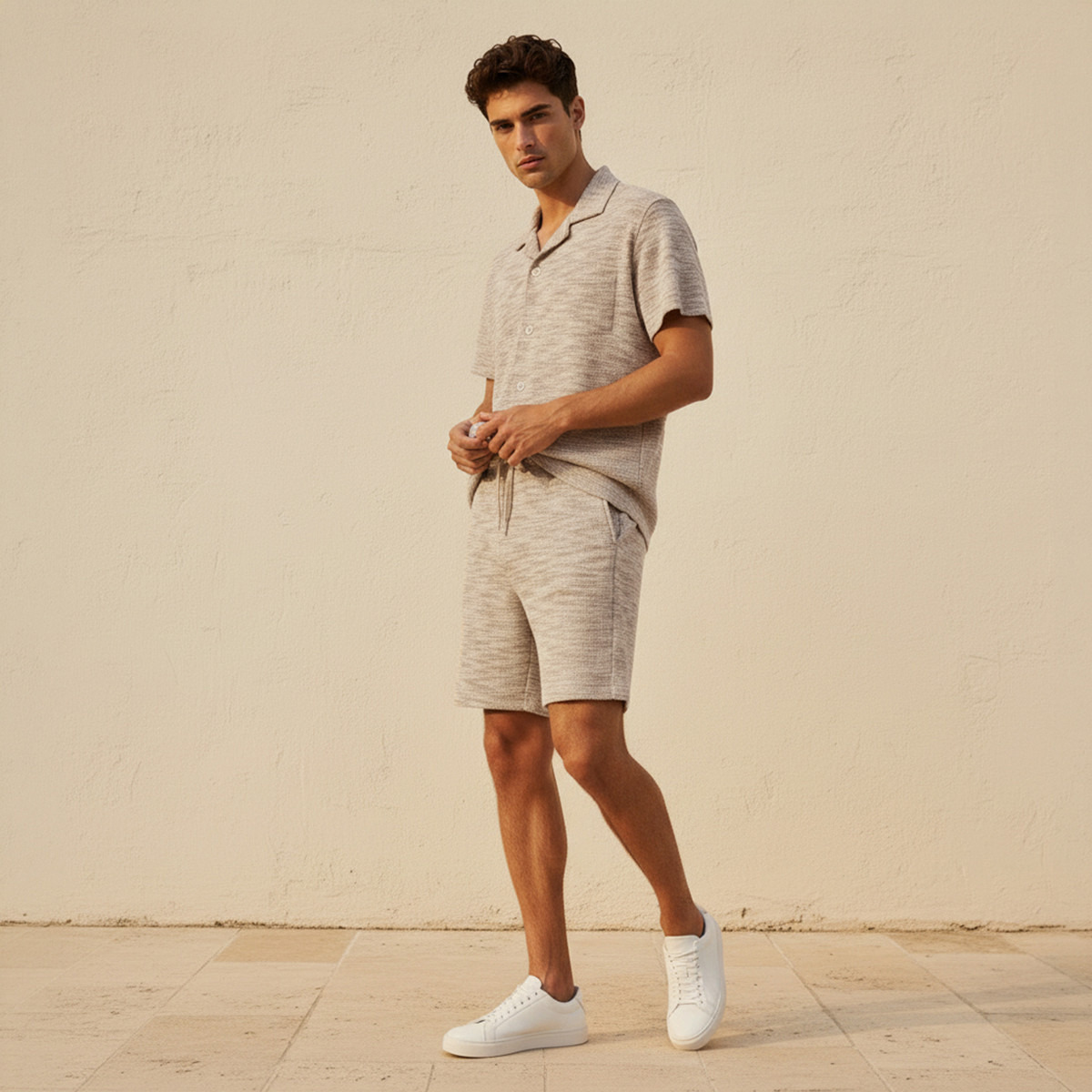 Men Regular Fit Shorts Jacquard-men-clothing-bottoms-shorts-image-3