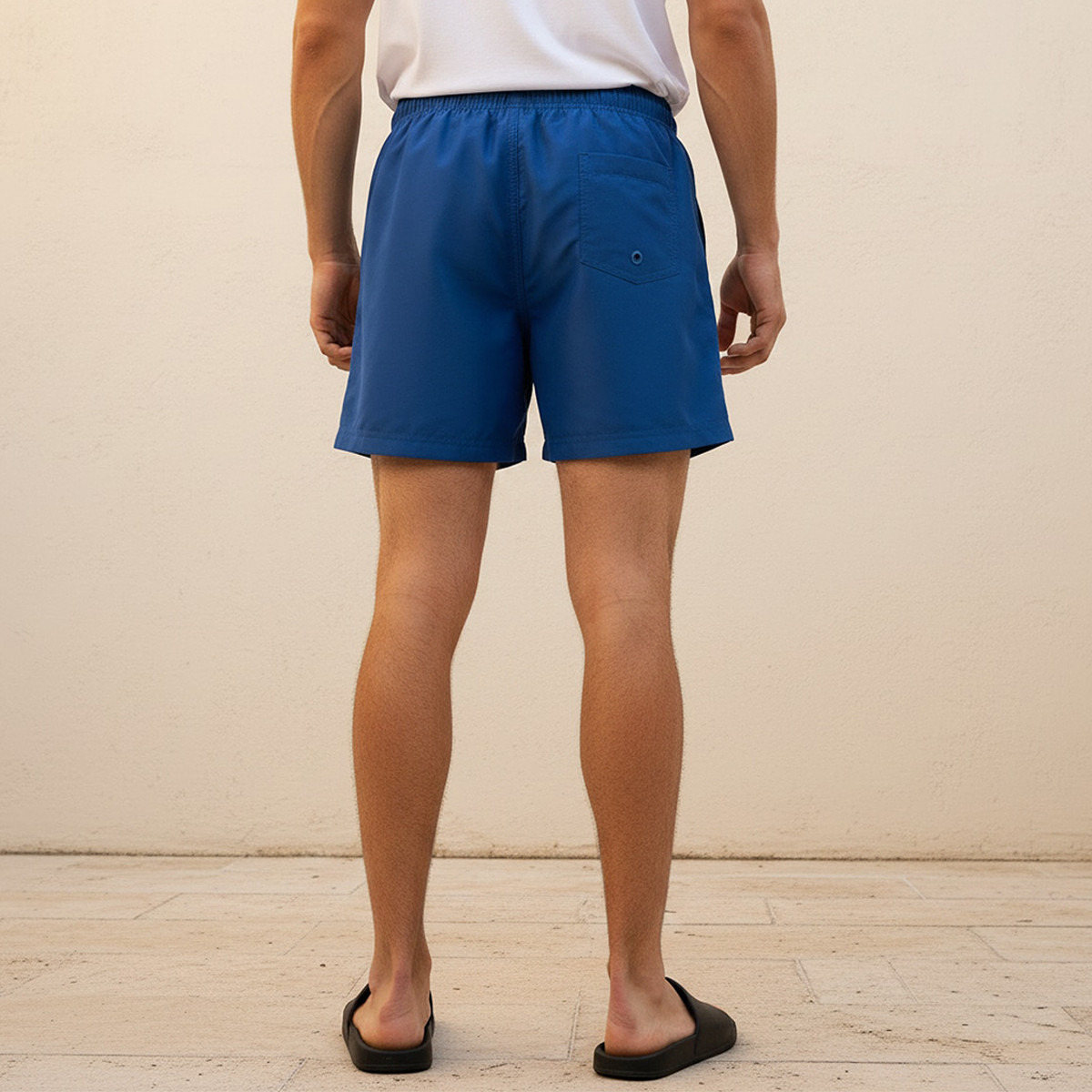 Men Drawstring Waist Shorts-men-clothing-swimandbeach-shorts-image-4
