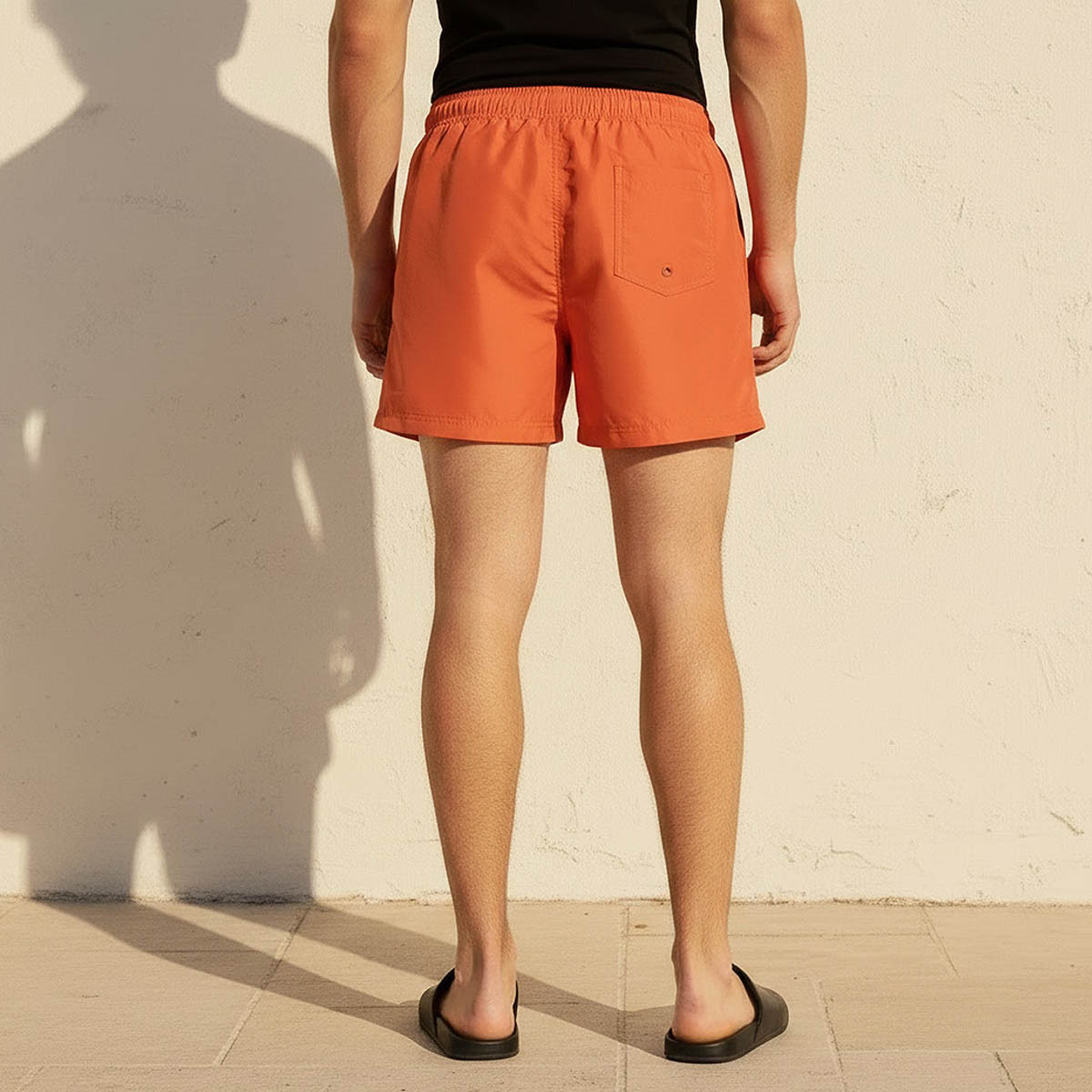 Men Drawstring Waist Swim Shorts-men-clothing-swimandbeach-shorts-image-4