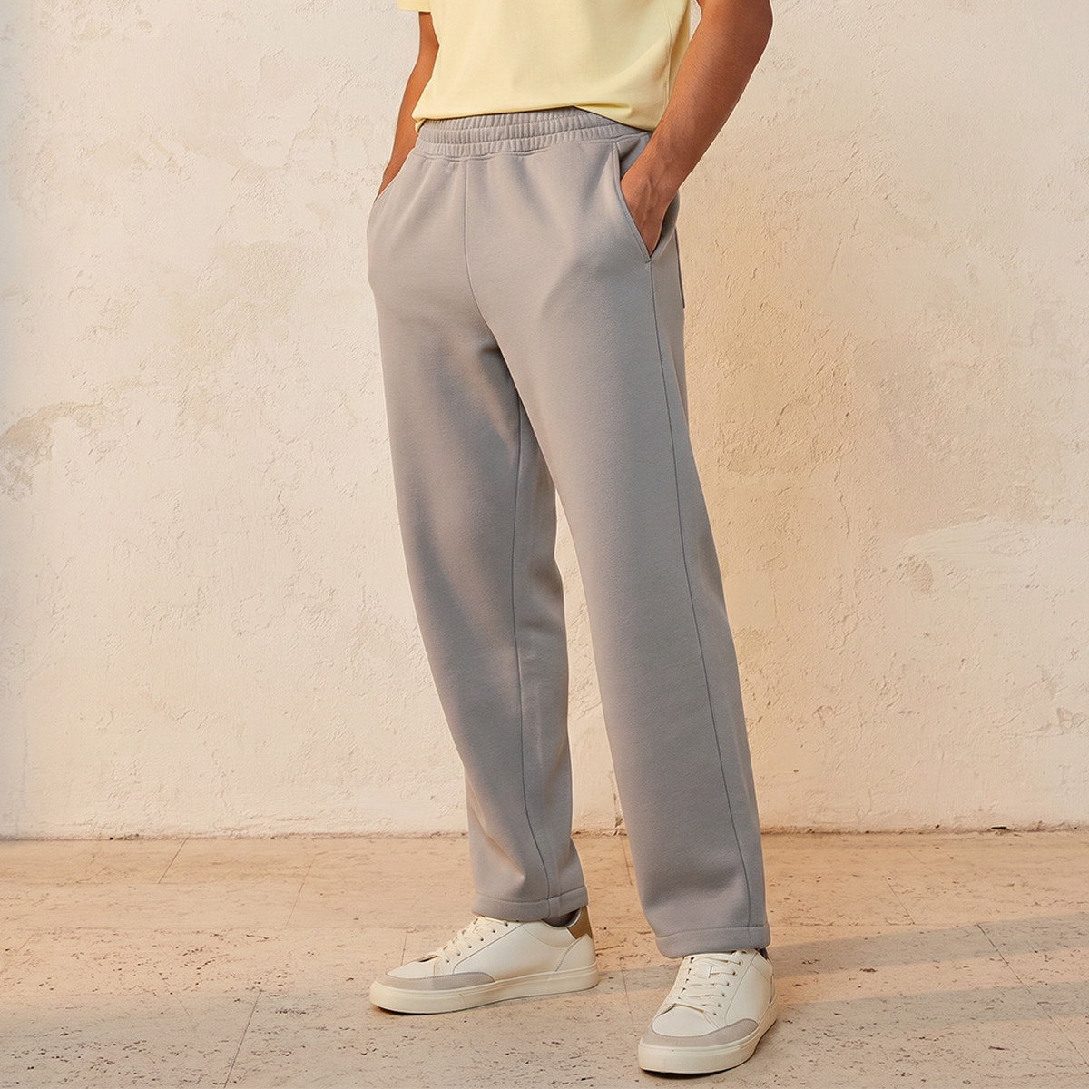 Splash Youth Relaxed Fit Interlock Joggers with Open Hem-men-clothing-bottoms-joggers-image-1