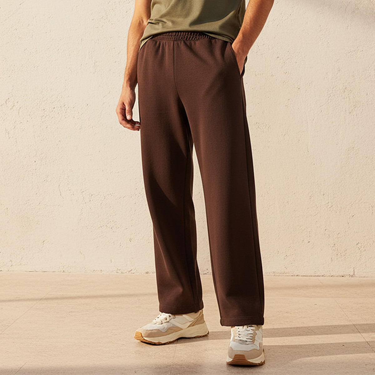 Splash Youth Relaxed Fit Interlock Joggers with Open Hem-men-clothing-bottoms-joggers-image-1