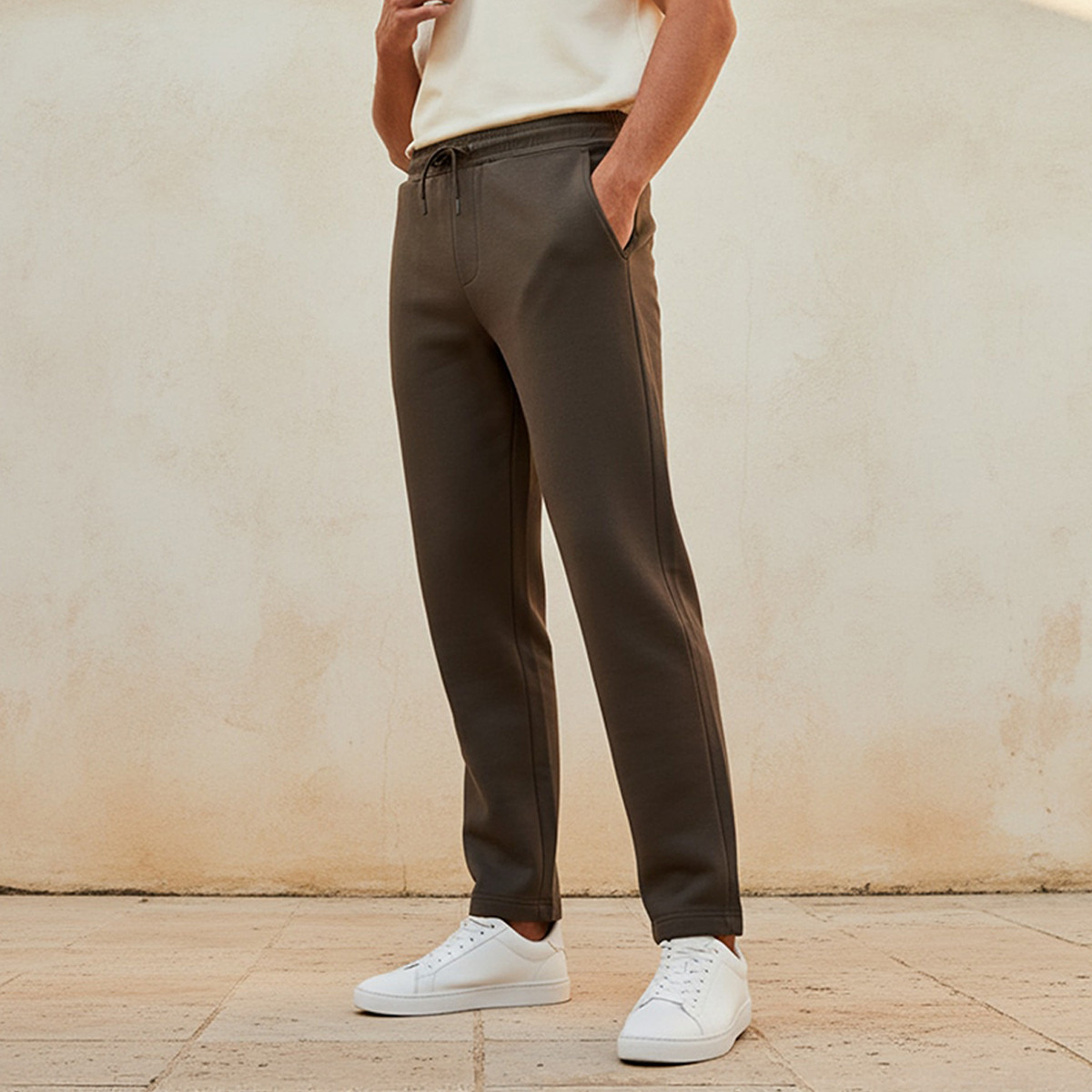 Men Straight Fit Joggers with Drawstring Closure-men-clothing-bottoms-joggers-image-1