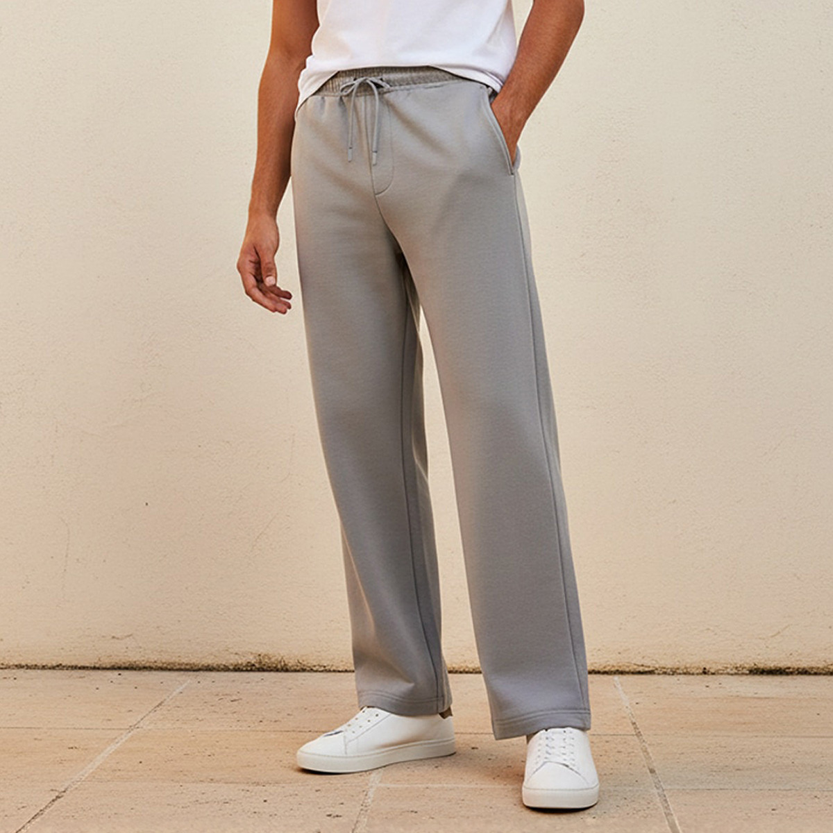 Men Straight Fit Joggers with Drawstring Closure-men-clothing-bottoms-joggers-image-1