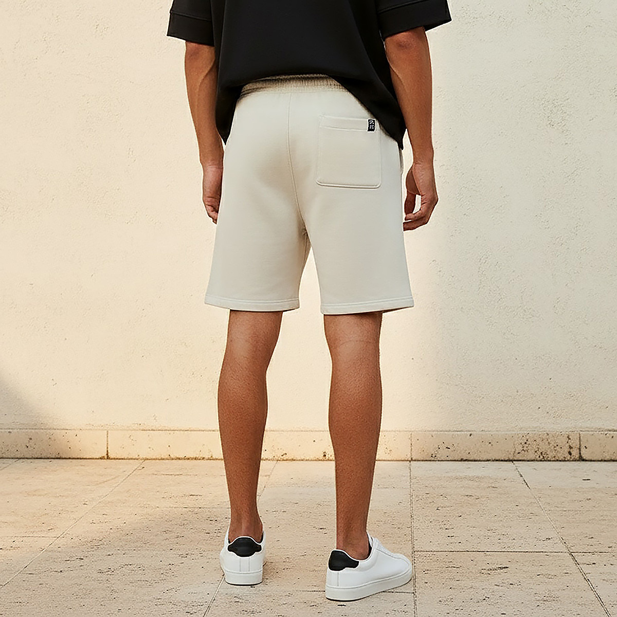 شورت قطن قماش بقصة عادية للرجال-men-clothing-bottoms-shorts-image-4