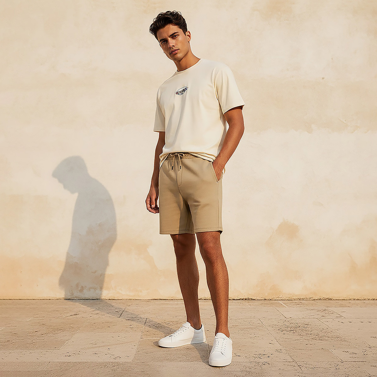 شورت قطن قماش بقصة عادية للرجال-men-clothing-bottoms-shorts-image-3