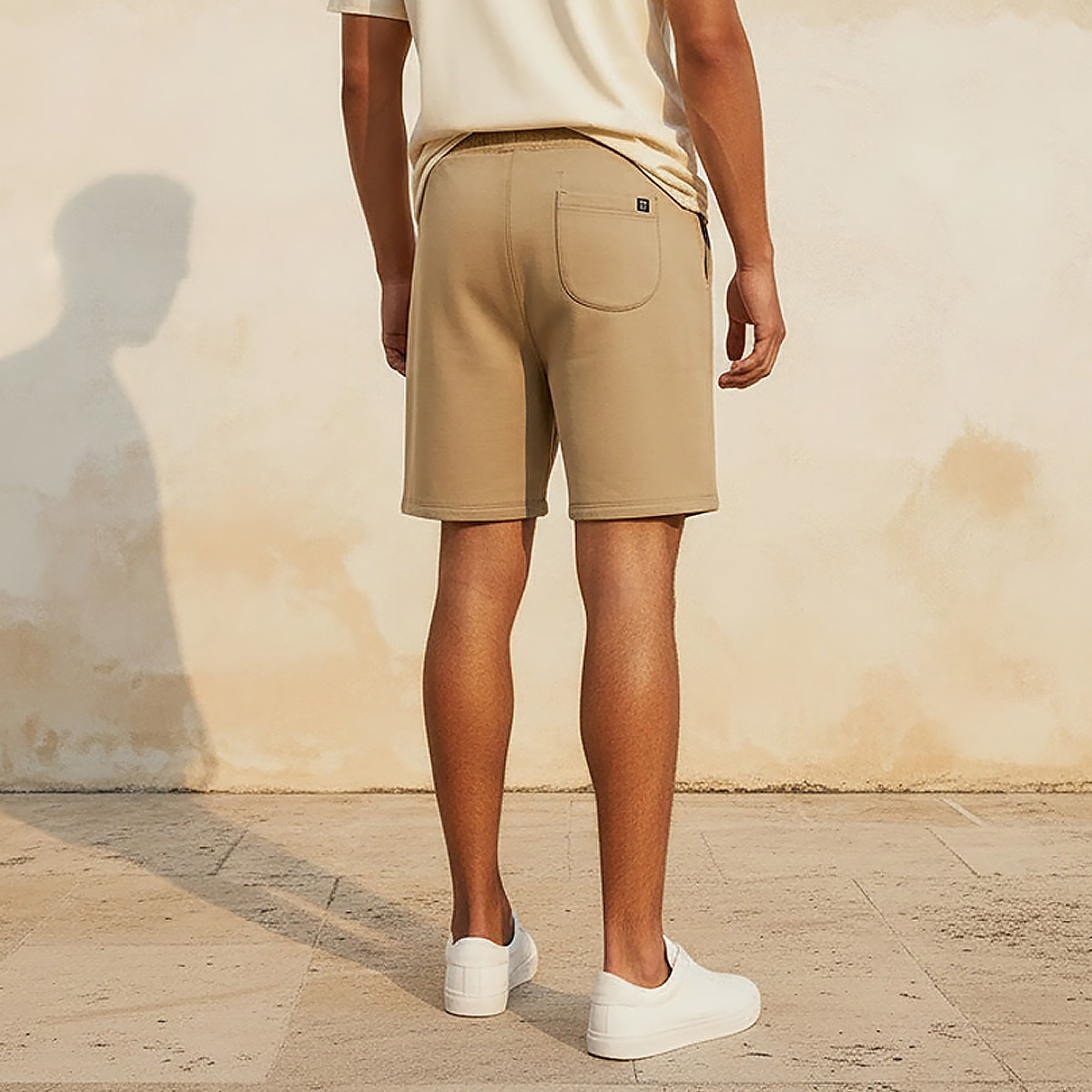 شورت قطن قماش بقصة عادية للرجال-men-clothing-bottoms-shorts-image-4