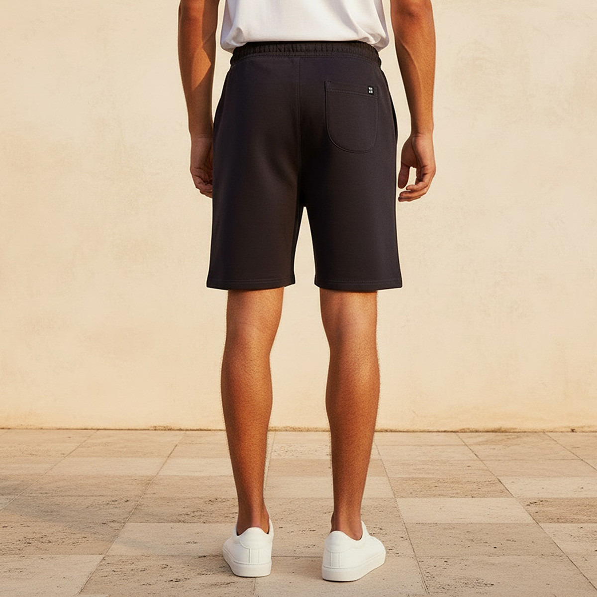 شورت قطن قماش بقصة عادية للرجال-men-clothing-bottoms-shorts-image-4