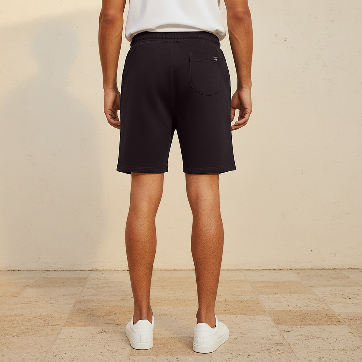 شورت قطن قماش بقصة عادية للرجال-men-clothing-bottoms-shorts-image-4