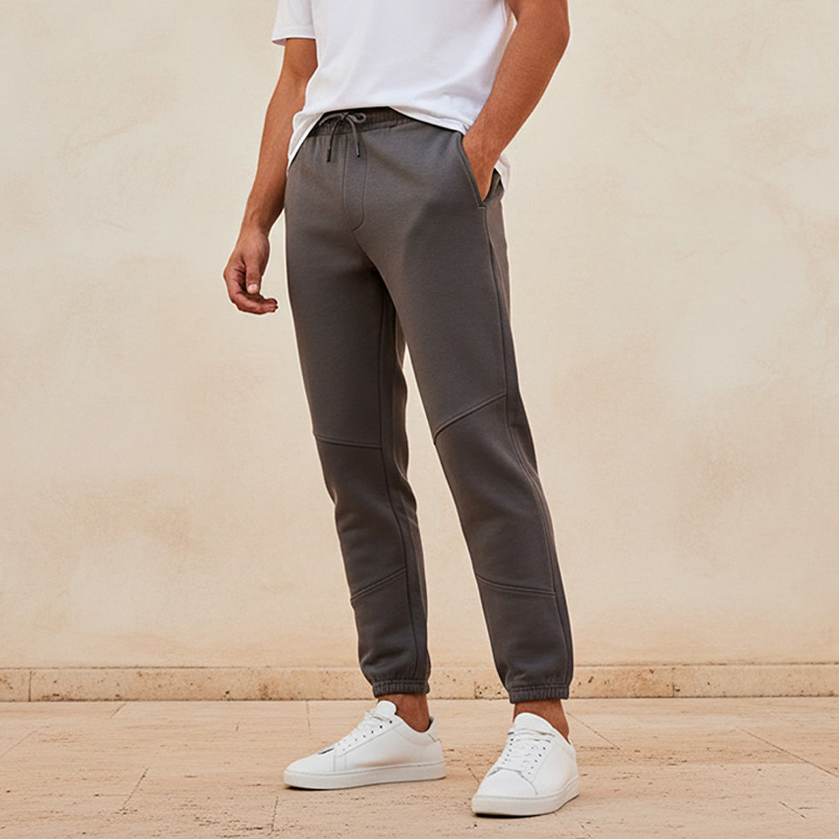 Men Regular Fit Joggers with Drawstring Closure-men-clothing-bottoms-joggers-image-1