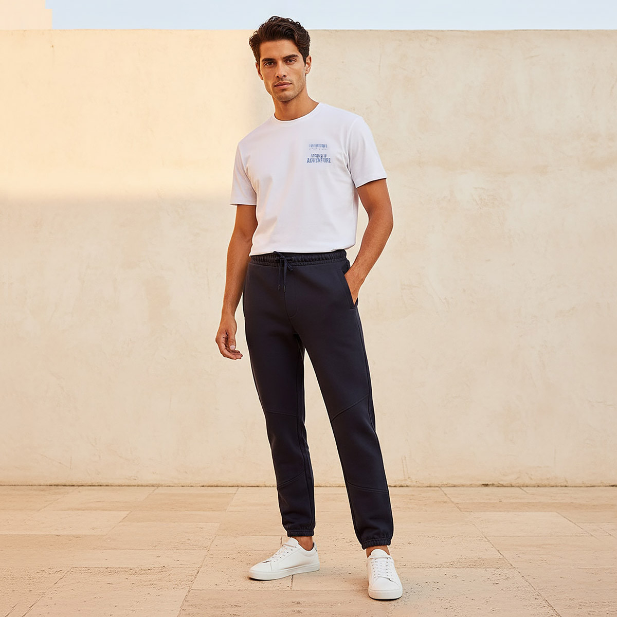 Men Regular Fit Joggers with Drawstring Closure-men-clothing-bottoms-joggers-image-3