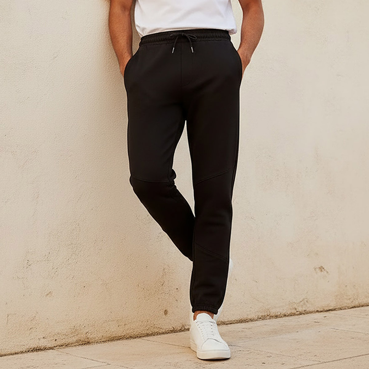 Men Regular Fit Joggers with Drawstring Closure-men-clothing-bottoms-joggers-image-1