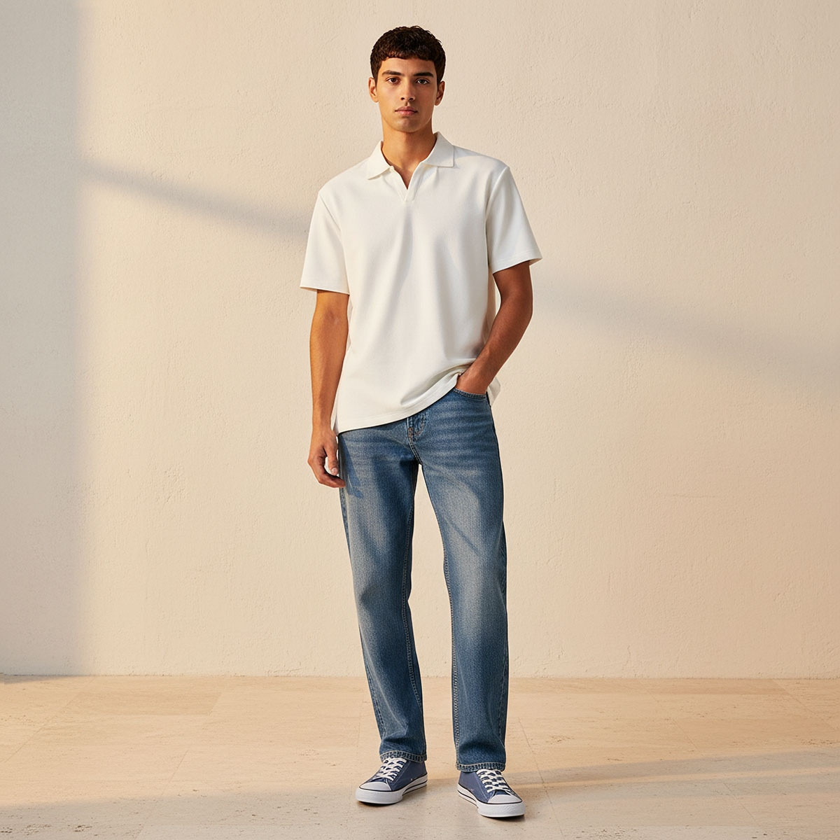 تيشيرت بولو بأكمام قصيرة وملمس بارز من ستارتر-men-clothing-tshirtsandpolos-polos-image-3
