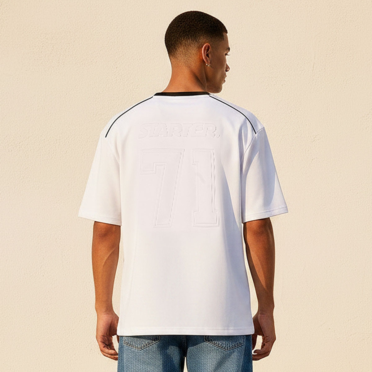 Starter Regular Fit V-Neck Panelled T-shirt-men-clothing-tshirtsandpolos-tshirts-image-4