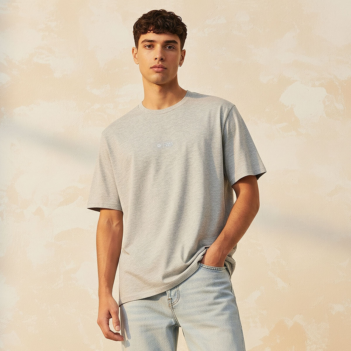 تيشيرت بياقة ضيقة وطبعات وأكمام قصيرة وقصة عادية من سبلاش يوث-men-clothing-tshirtsandpolos-tshirts-image-1