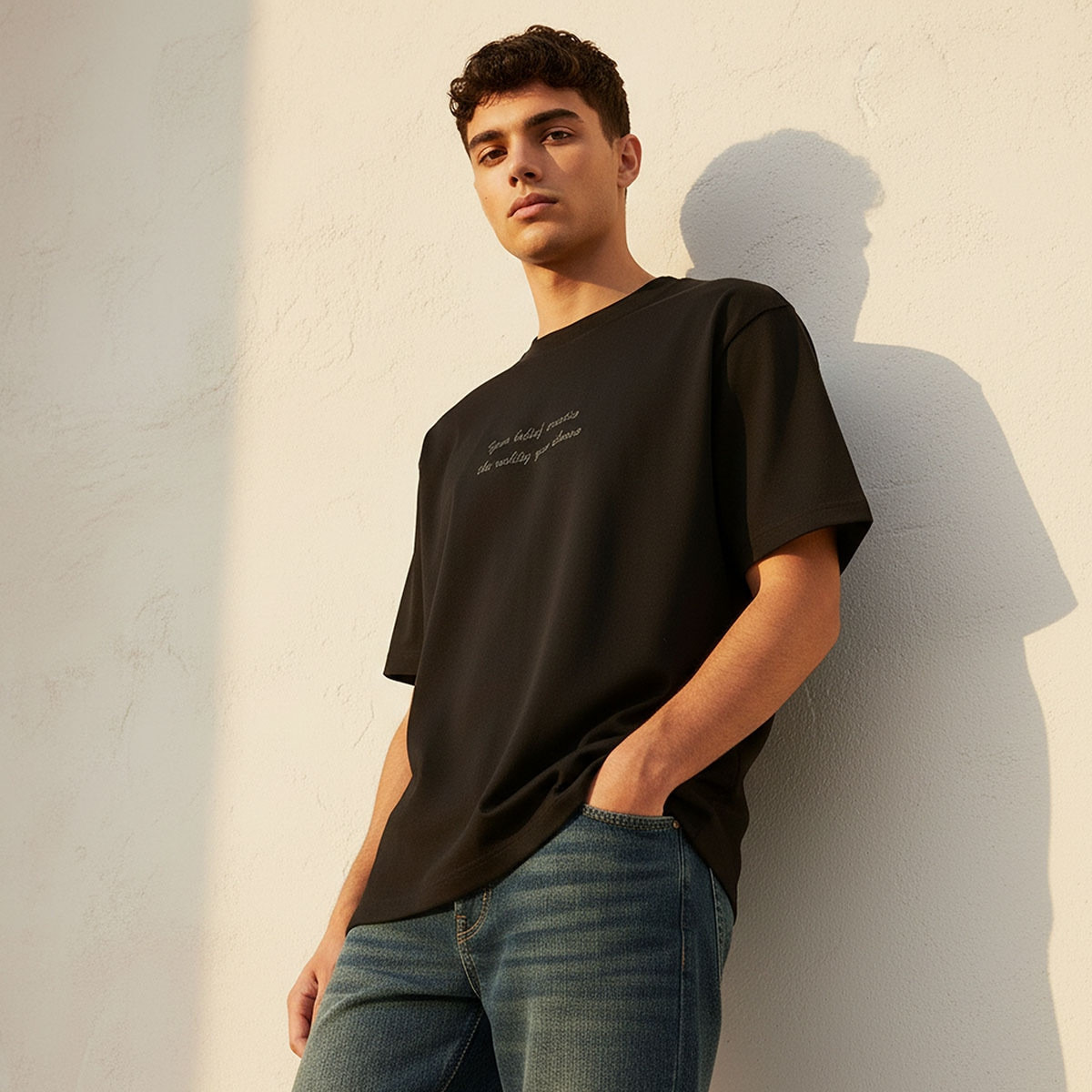 Splash Youth Regular Fit Crew Neck Short Sleeves Slogan Print T-shirt-men-clothing-tshirtsandpolos-tshirts-image-1