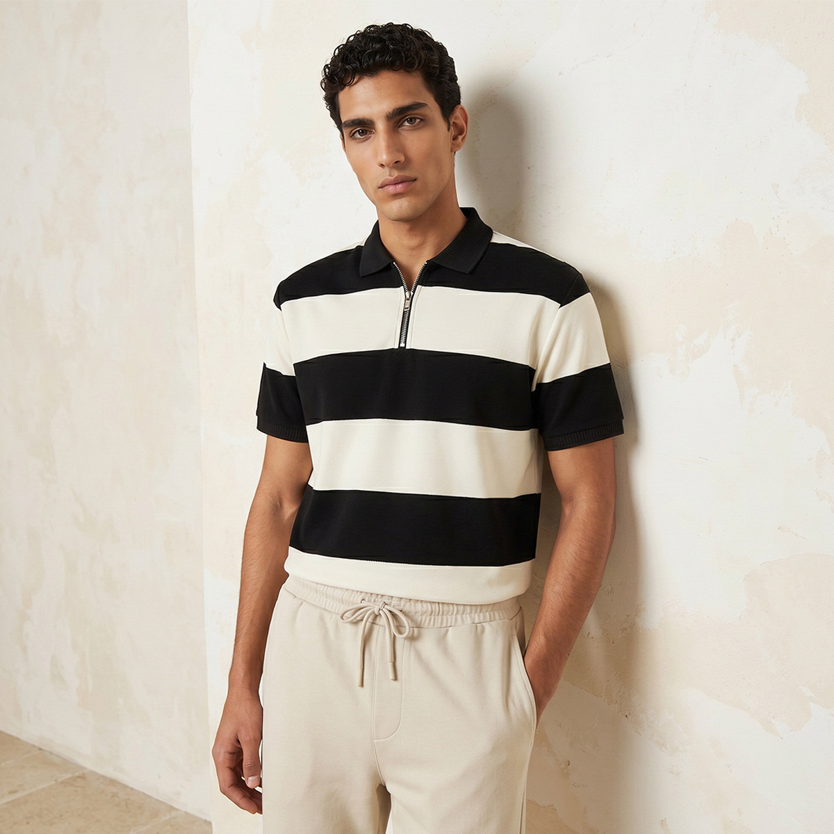 تيشيرت بولو مقلم بأكمام قصيرة من سبلاش يوث-men-clothing-tshirtsandpolos-polos-image-1