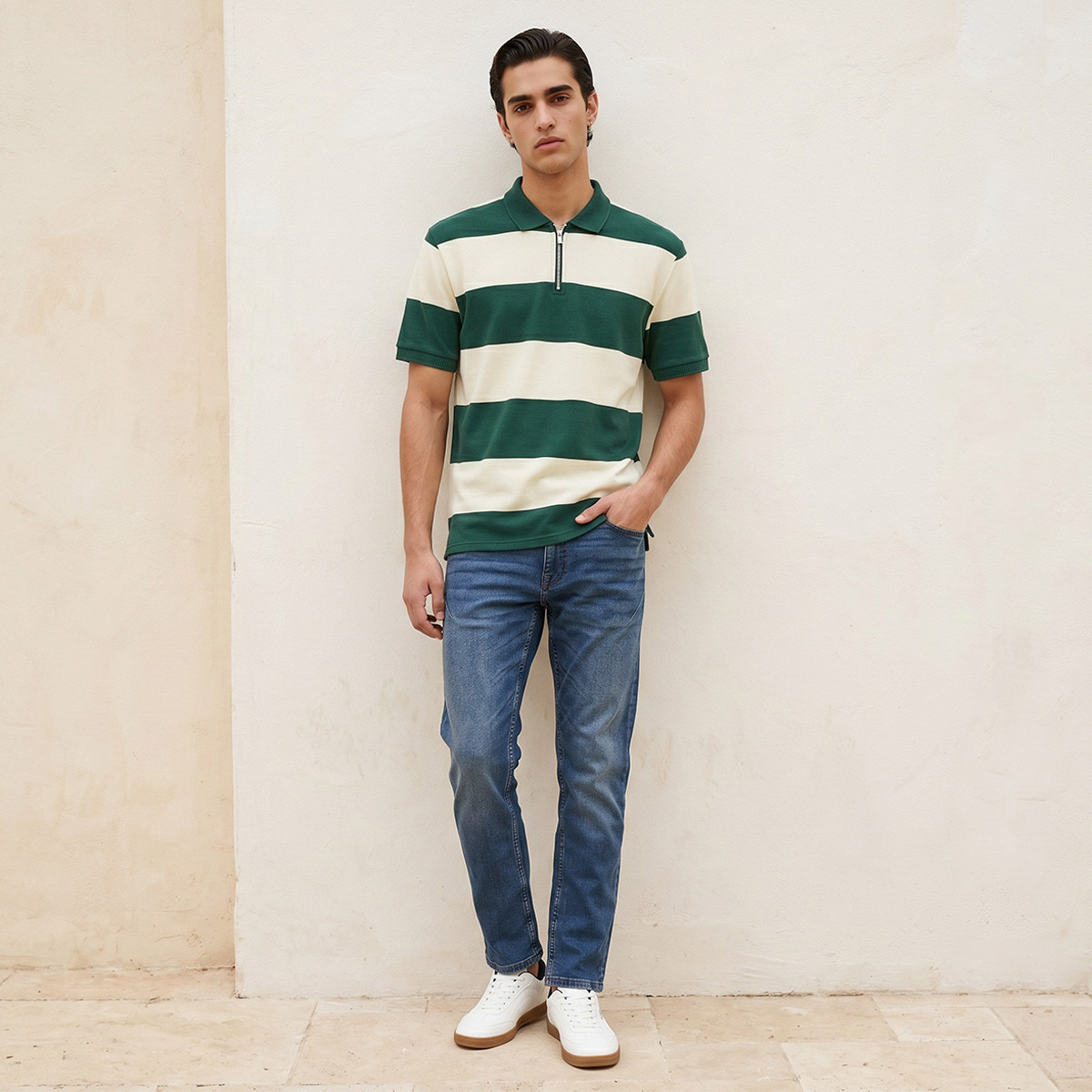 تيشيرت بولو مقلم بأكمام قصيرة من سبلاش يوث-men-clothing-tshirtsandpolos-polos-image-3