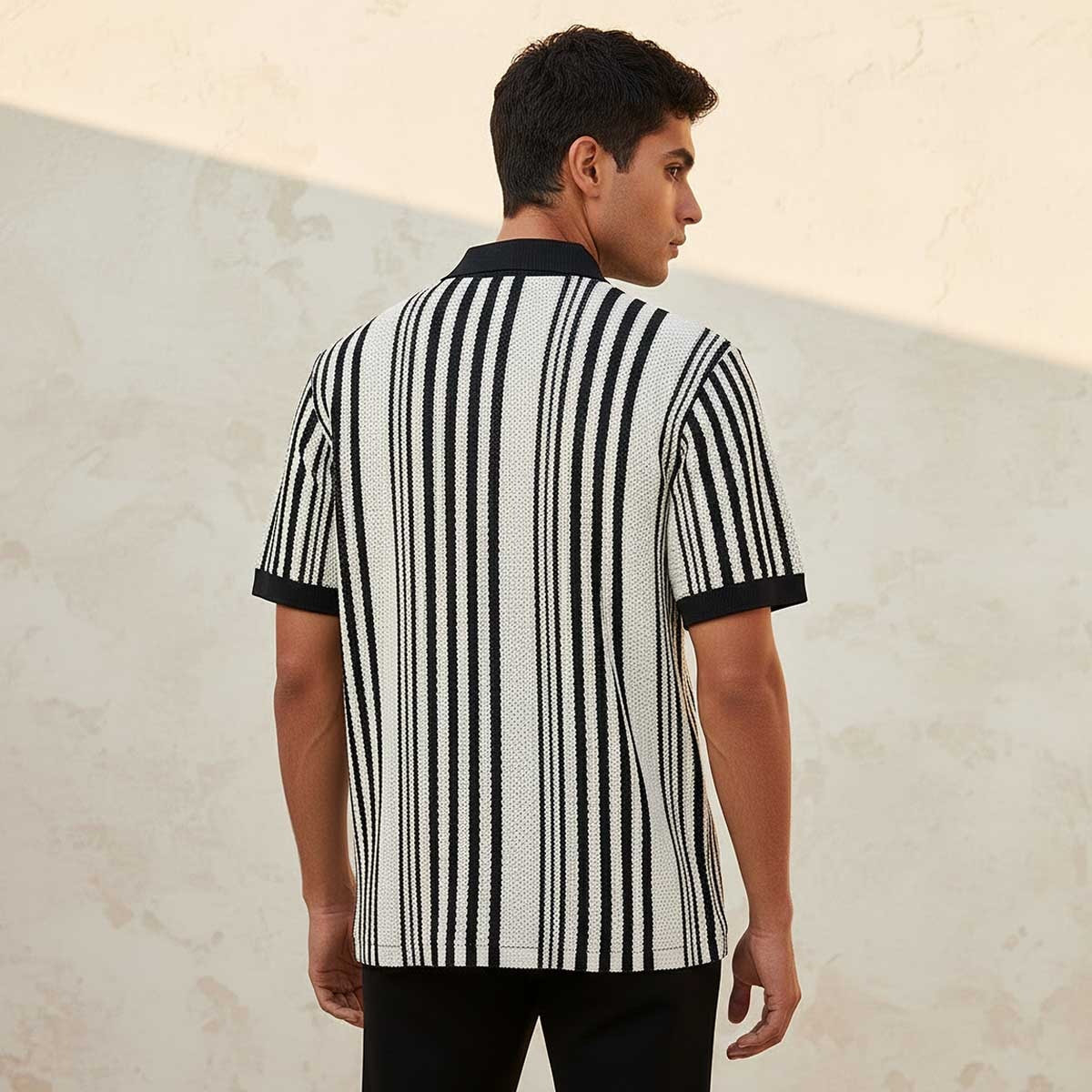 قميص مقلم بأكمام قصيرة من سبلاش يوث-men-clothing-shirts-image-4