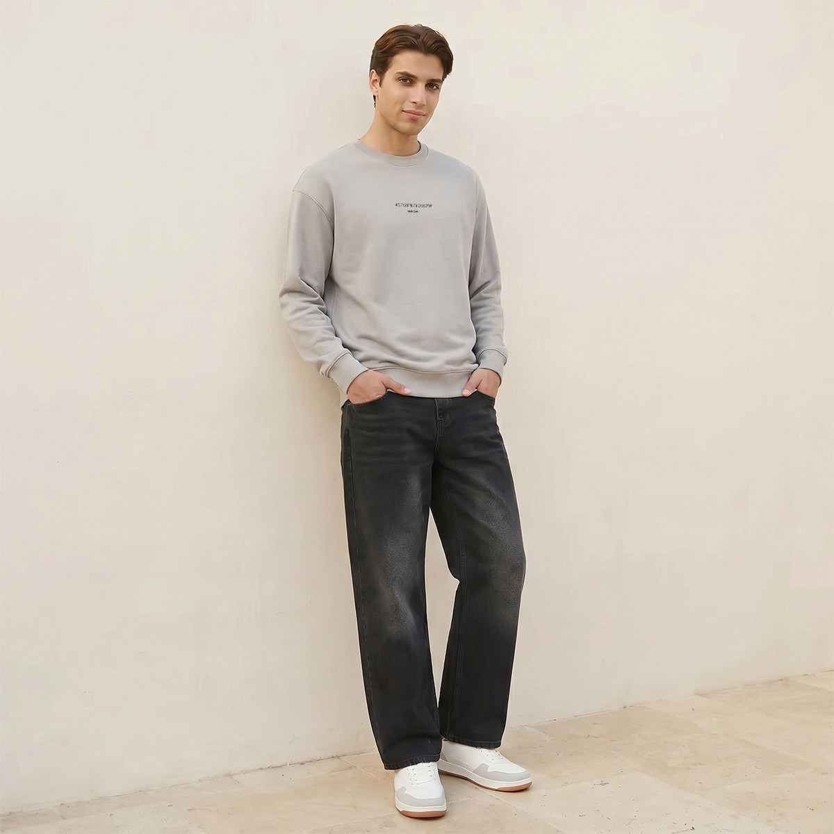سويت شيرت بارز الملمس بقصّة مريحة من سبلاش يوث-men-winterwear-hoodiesandsweatshirts-image-3