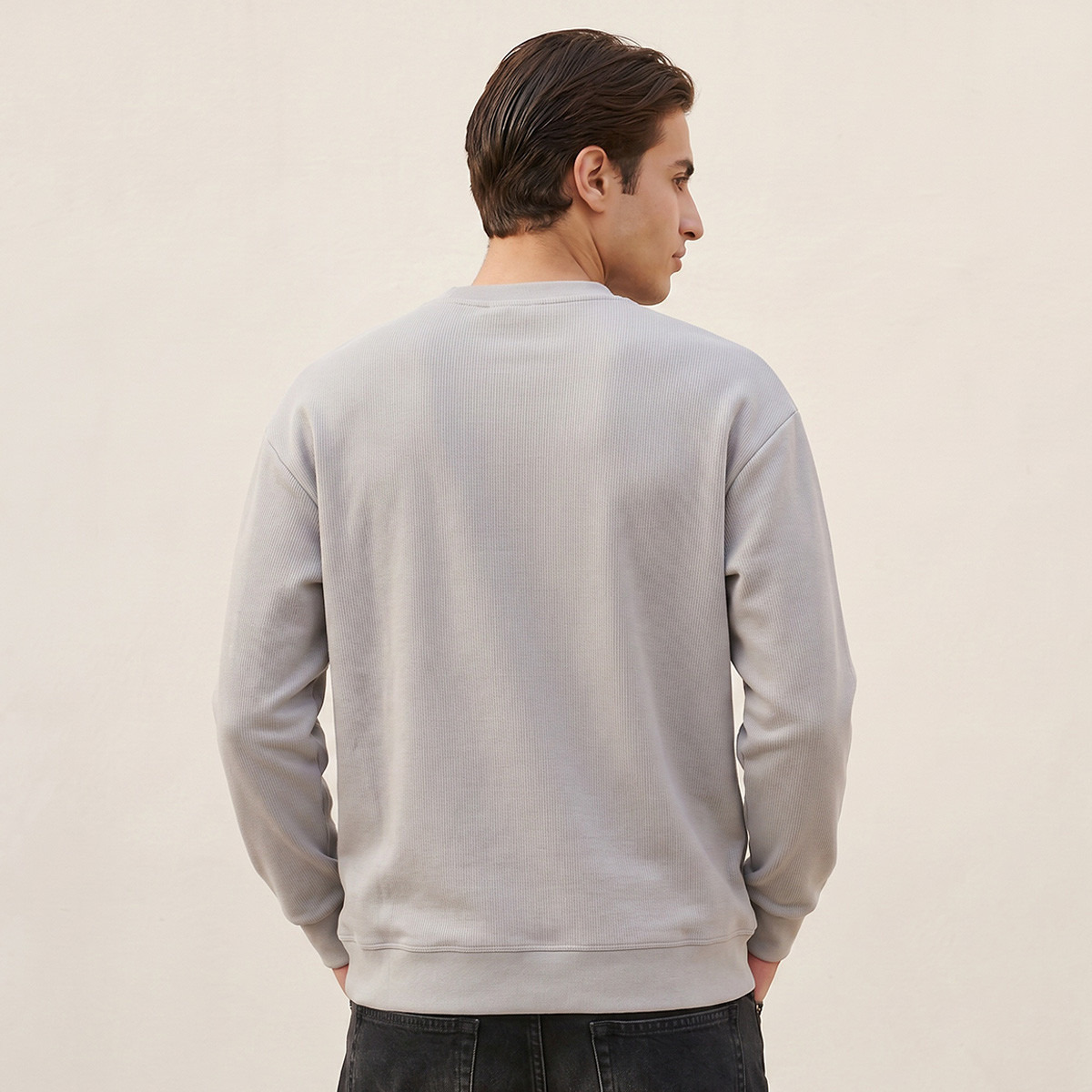 سويت شيرت بارز الملمس بقصّة مريحة من سبلاش يوث-men-winterwear-hoodiesandsweatshirts-image-4